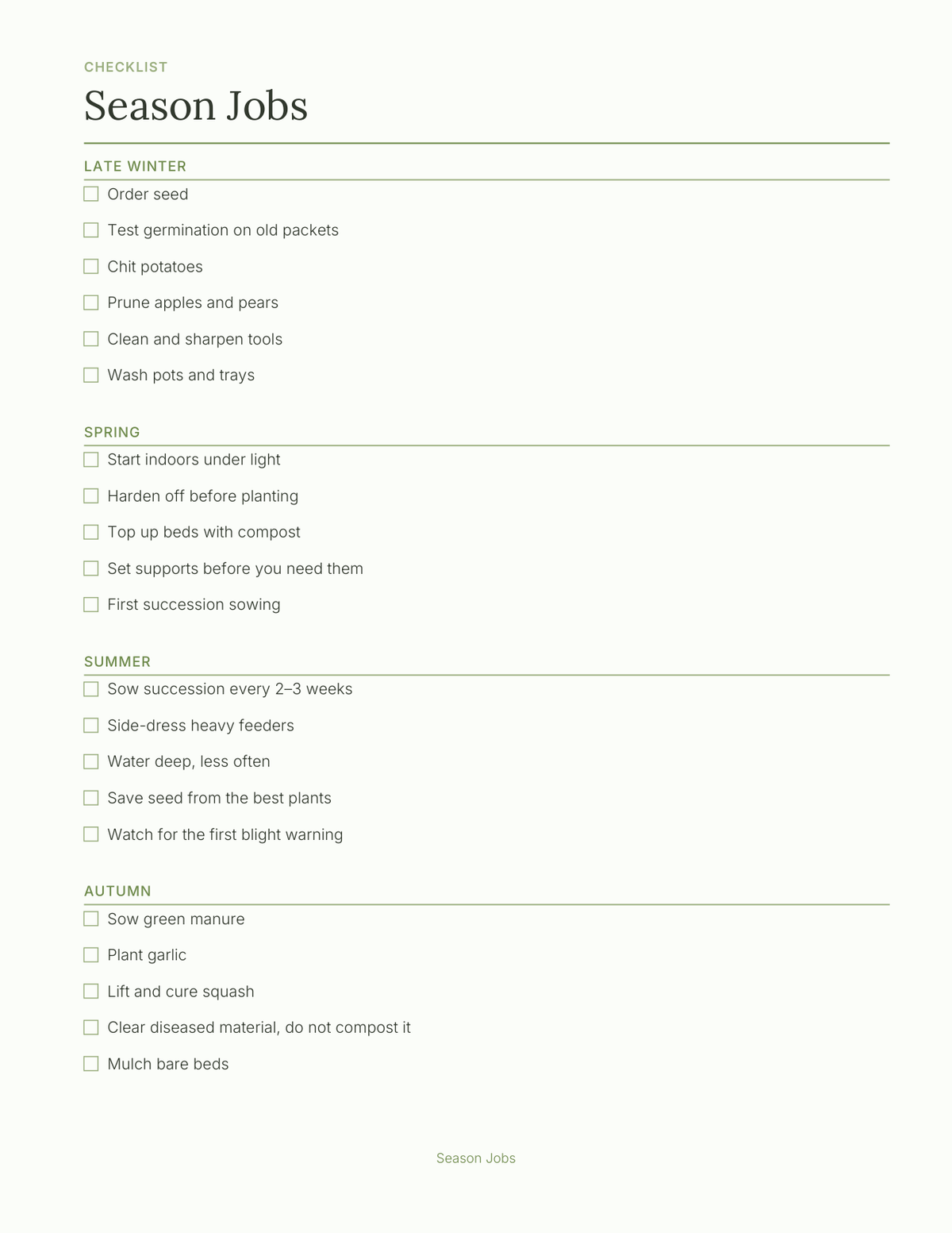 The Gardener's Planner 2027 — sample page 5
