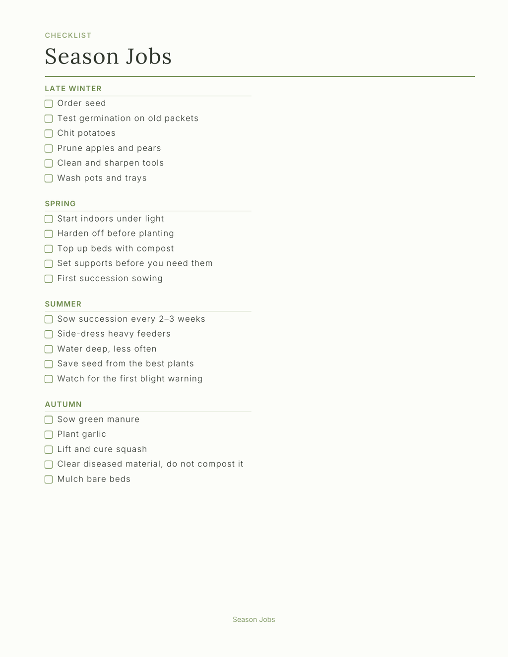 The Gardener's Planner 2027 — sample page 5