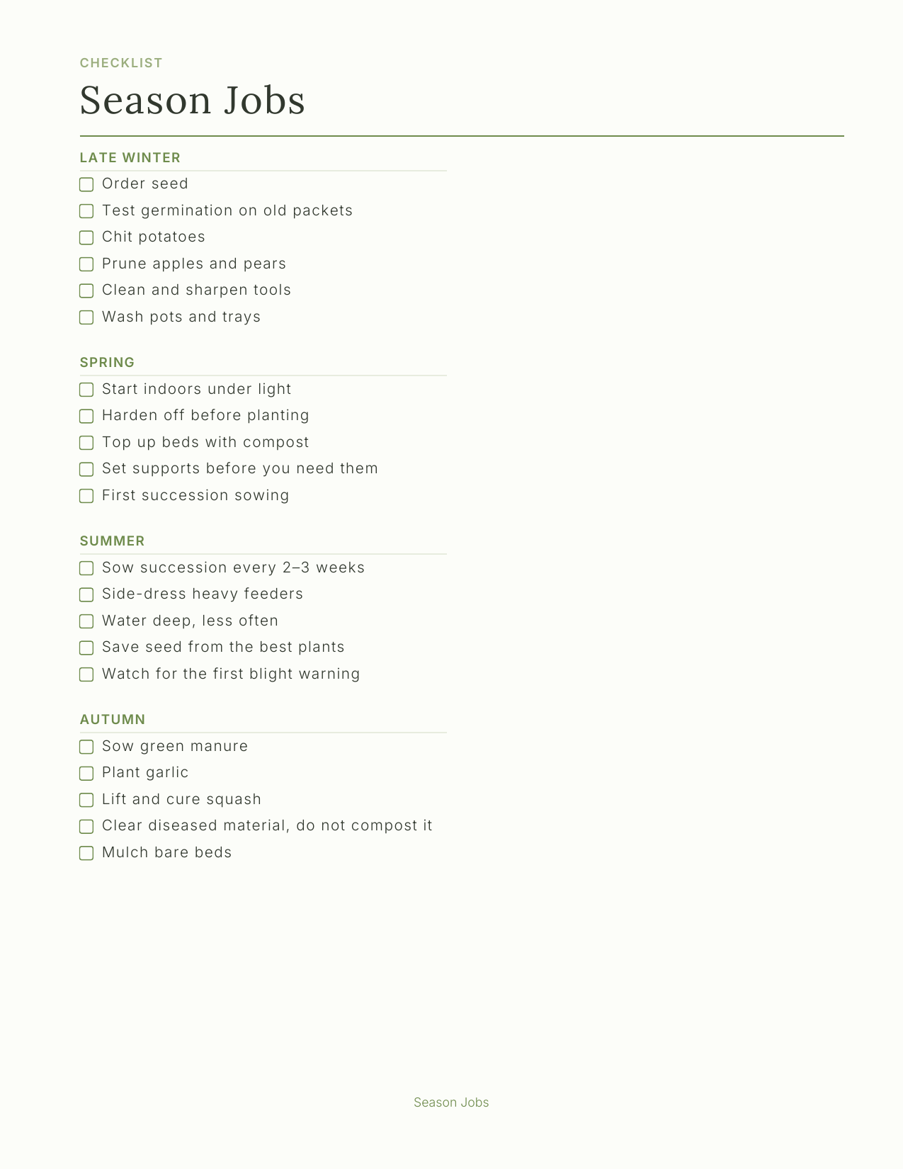 The Gardener's Planner 2027 — sample page 5