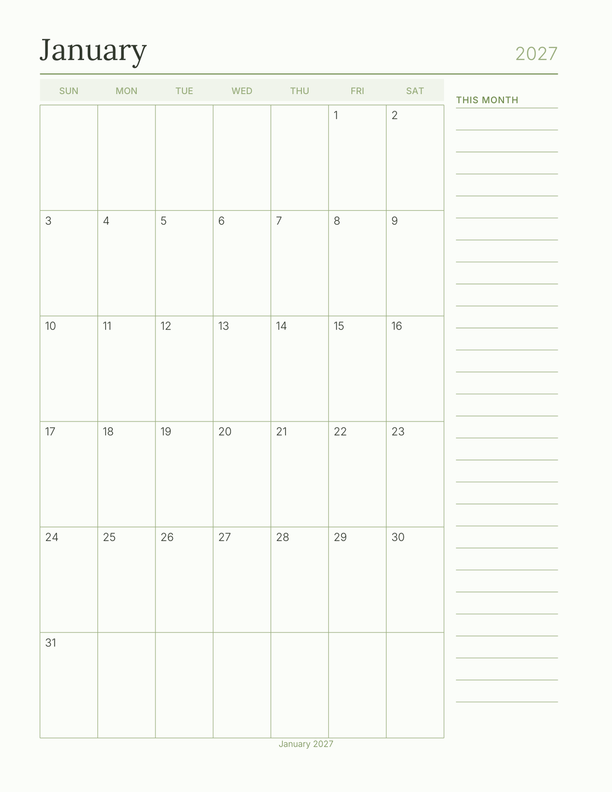 The Gardener's Planner 2027 — sample page 6