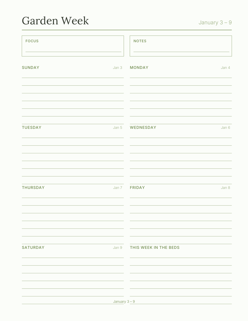 The Gardener's Planner 2027 — sample page 7