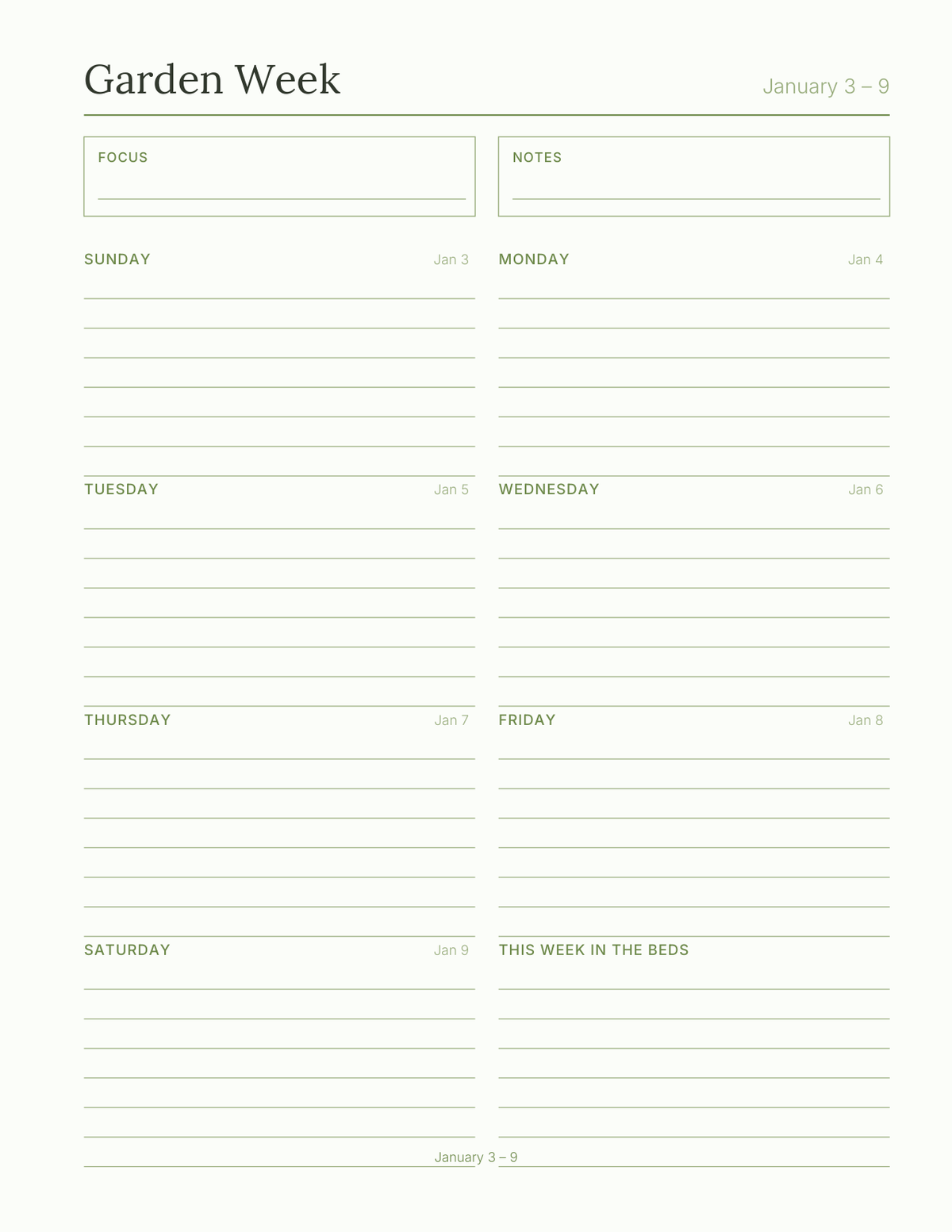The Gardener's Planner 2027 — sample page 7