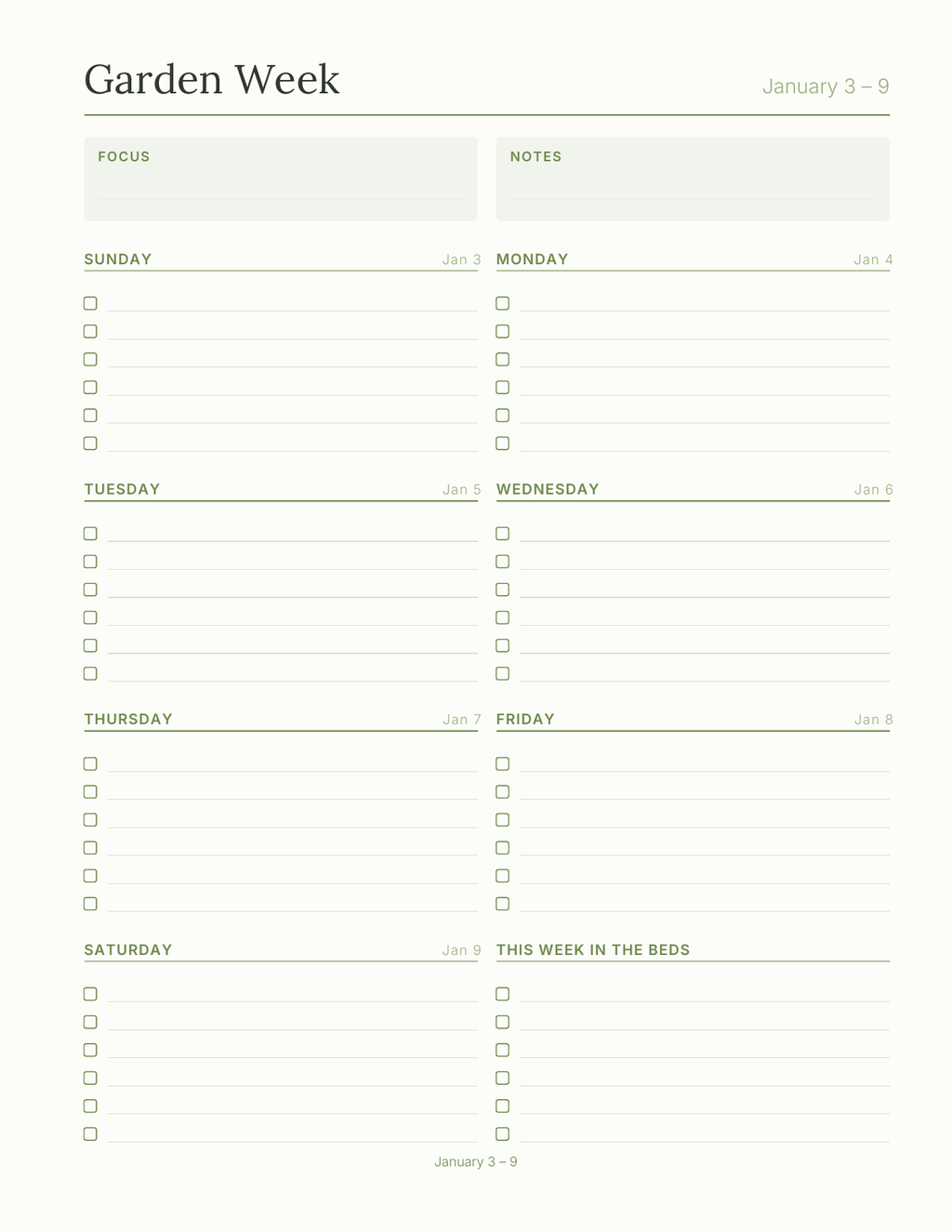 The Gardener's Planner 2027 — sample page 7