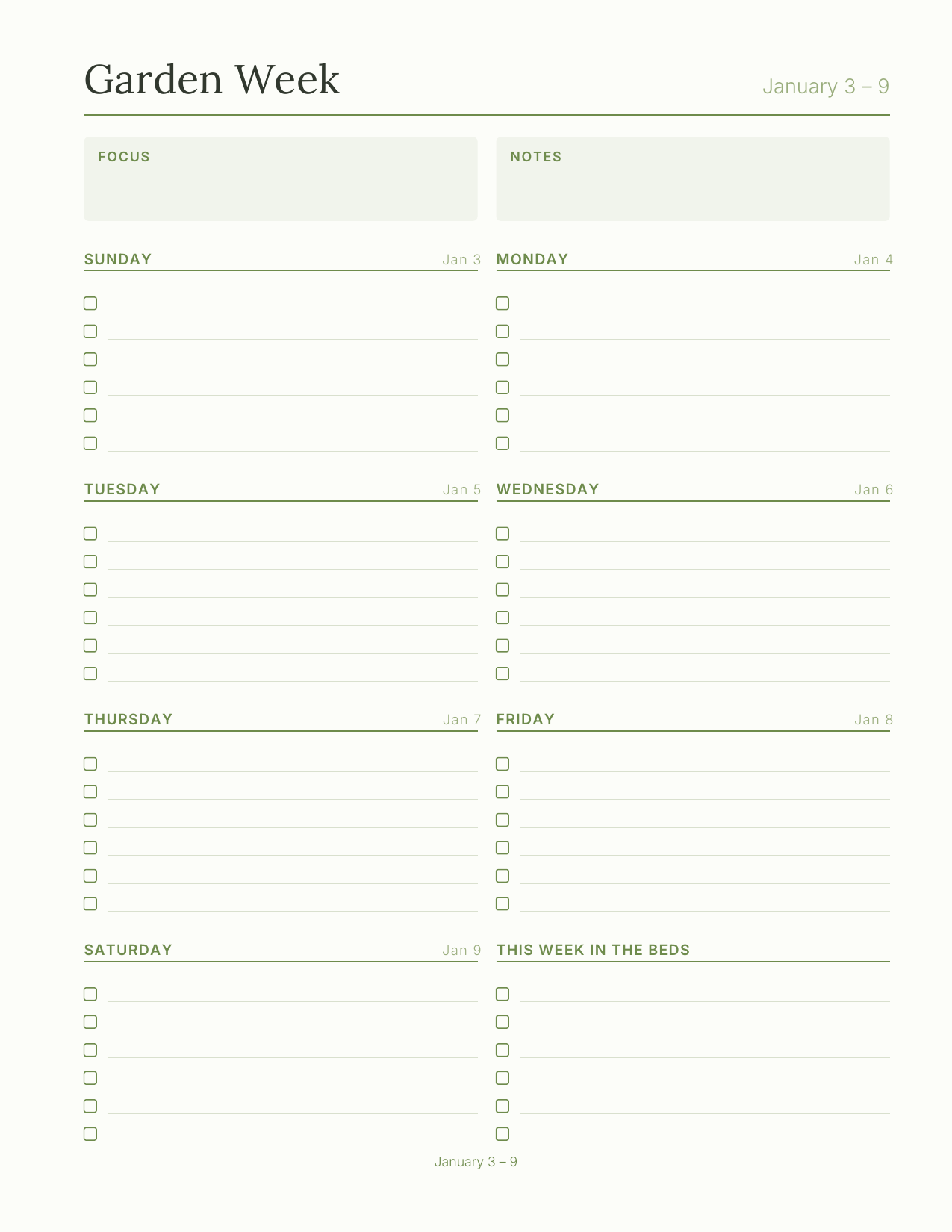 The Gardener's Planner 2027 — sample page 7