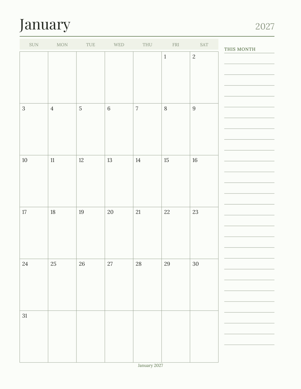 The Birder's Planner 2027 — sample page 6