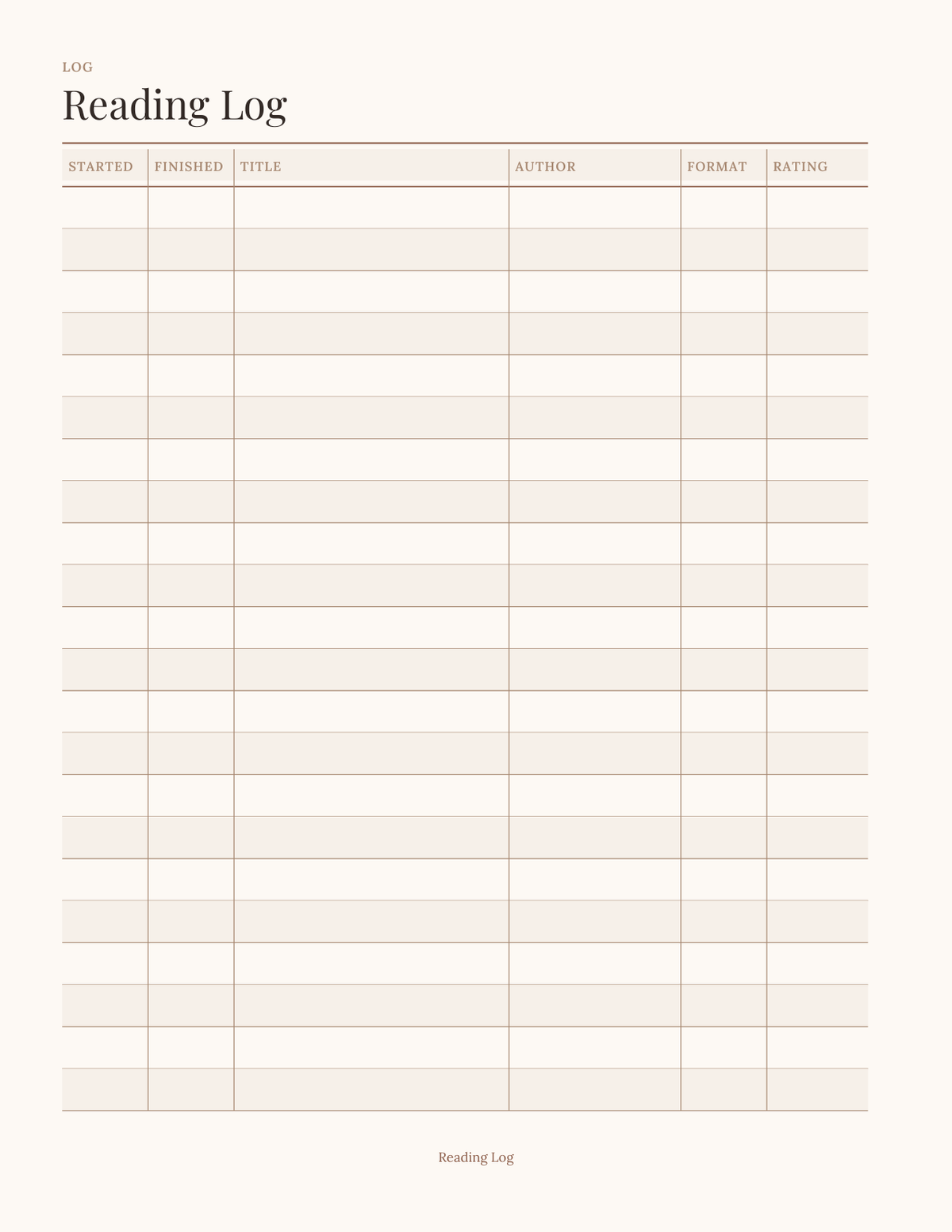 The Reader's Planner 2027 — sample page 2