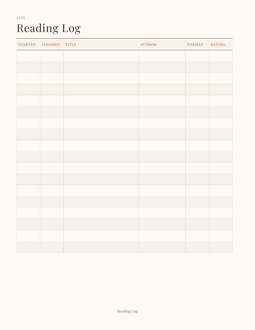 The Reader's Planner 2027 — sample page 2