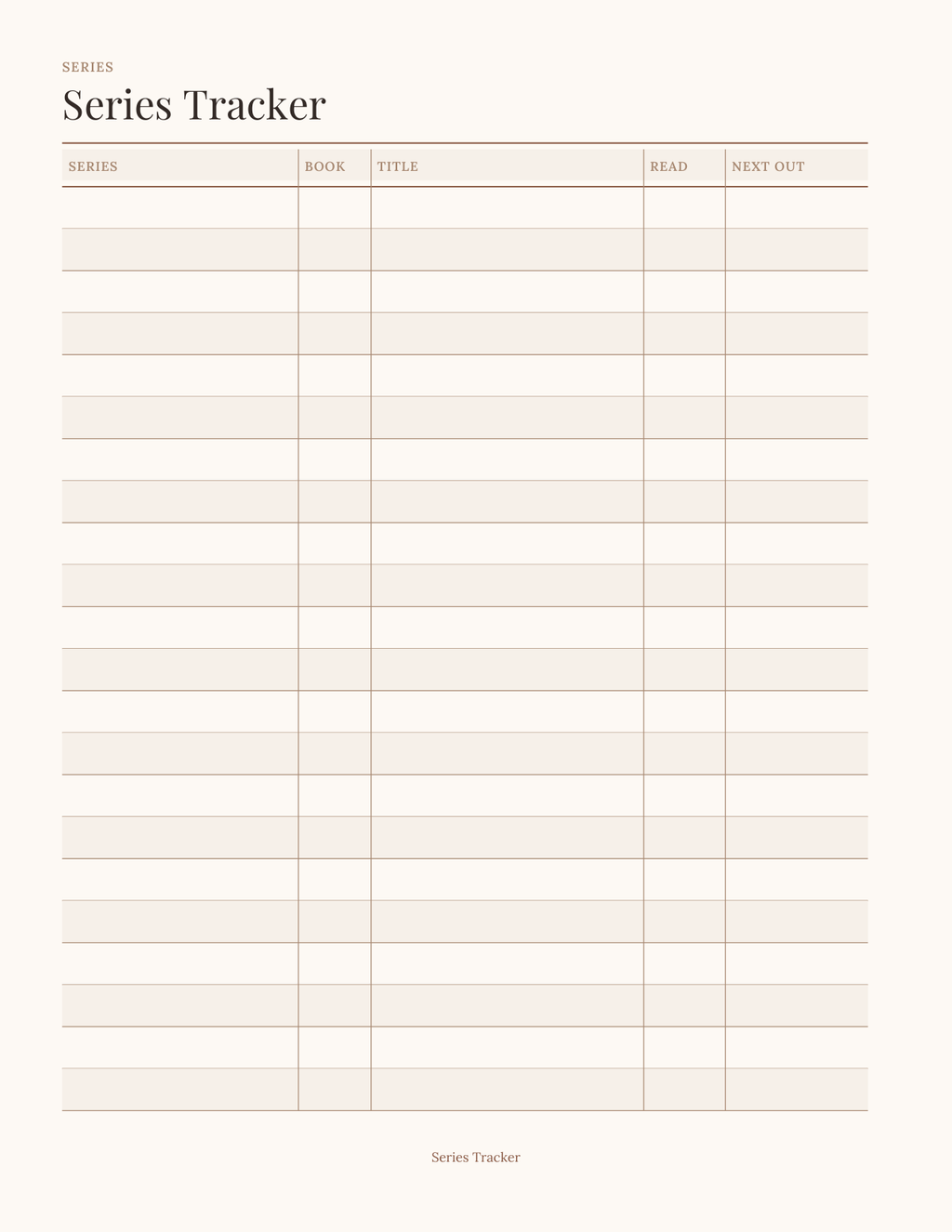 The Reader's Planner 2027 — sample page 4