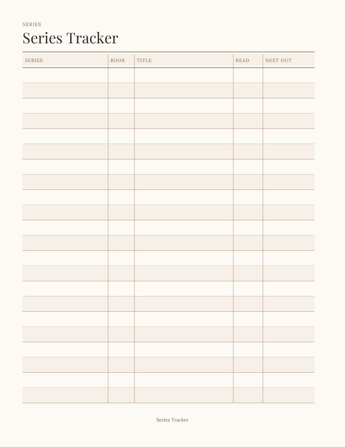 The Reader's Planner 2027 — sample page 4