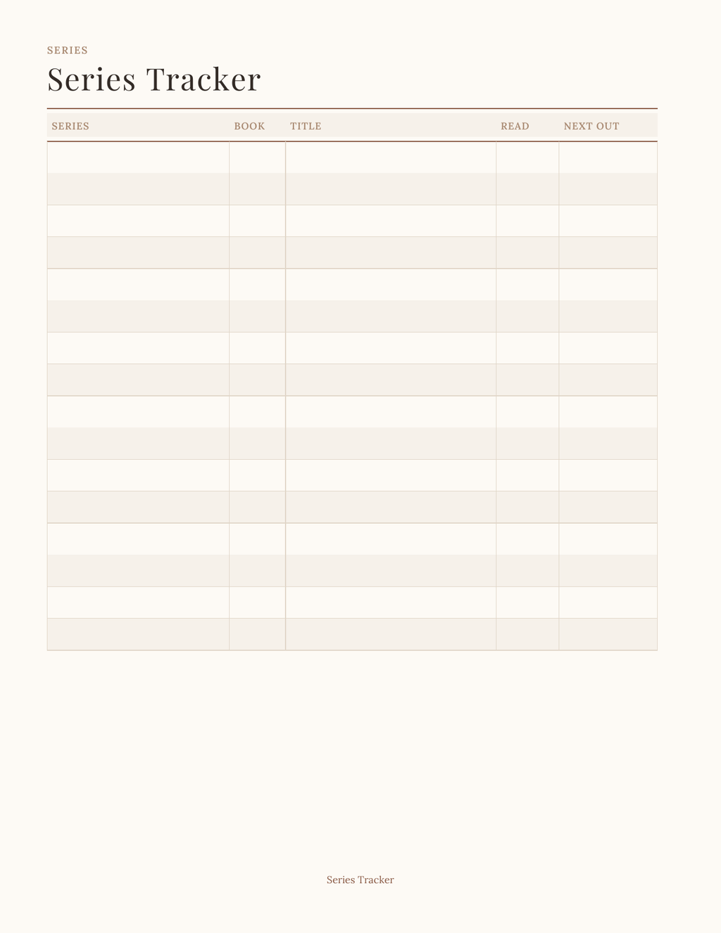 The Reader's Planner 2027 — sample page 4
