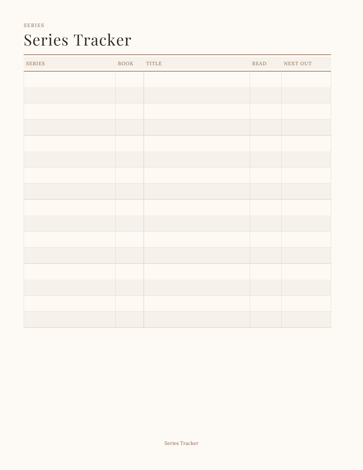 The Reader's Planner 2027 — sample page 4
