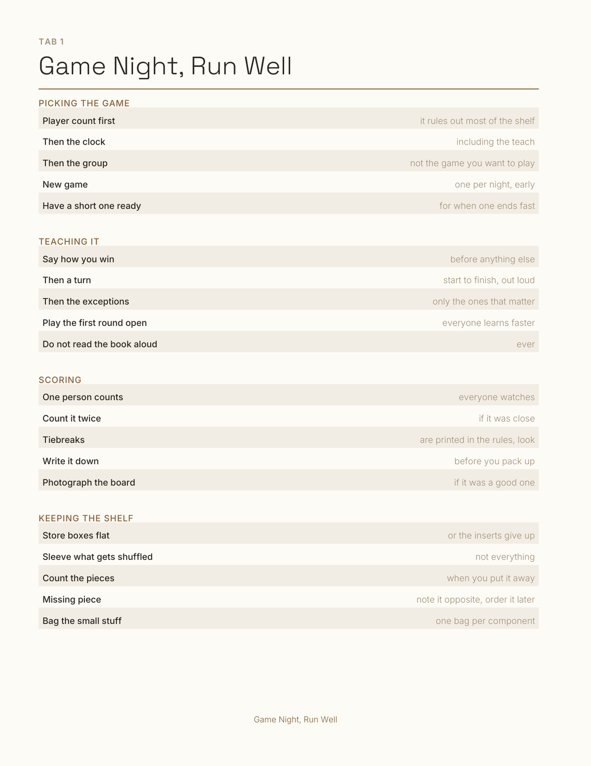 The Board Game & Score Planner 2027 — sample page 2