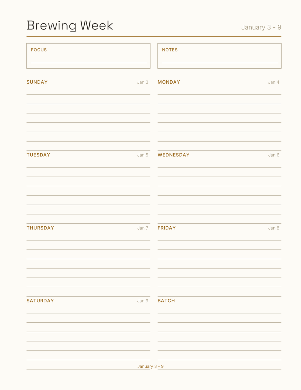 The Home Brewing Log 2027 — sample page 7