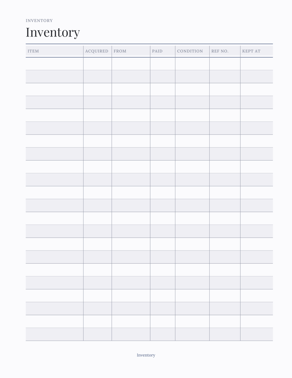 The Collector's Planner 2027 — sample page 3