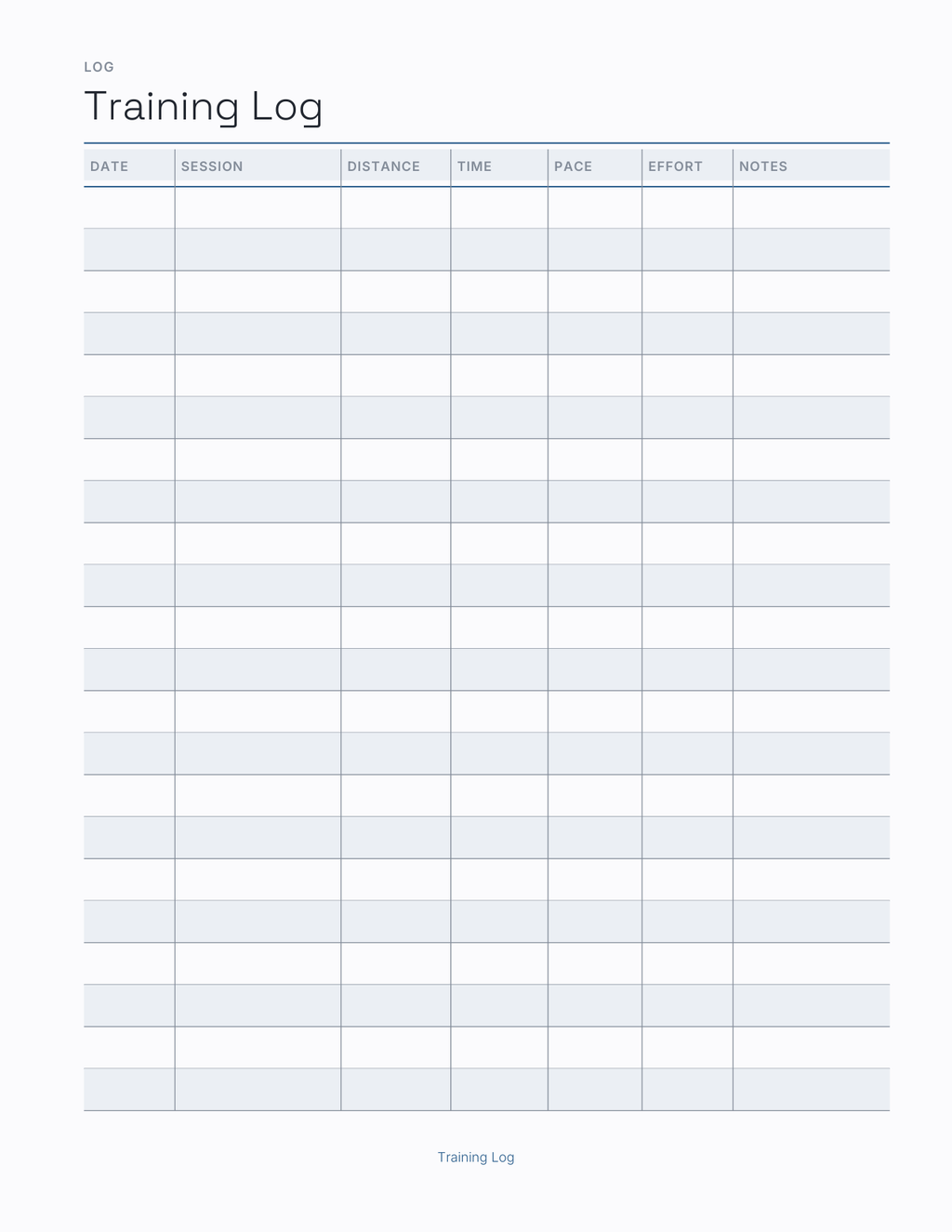 The Race Training Planner 2027 — sample page 3