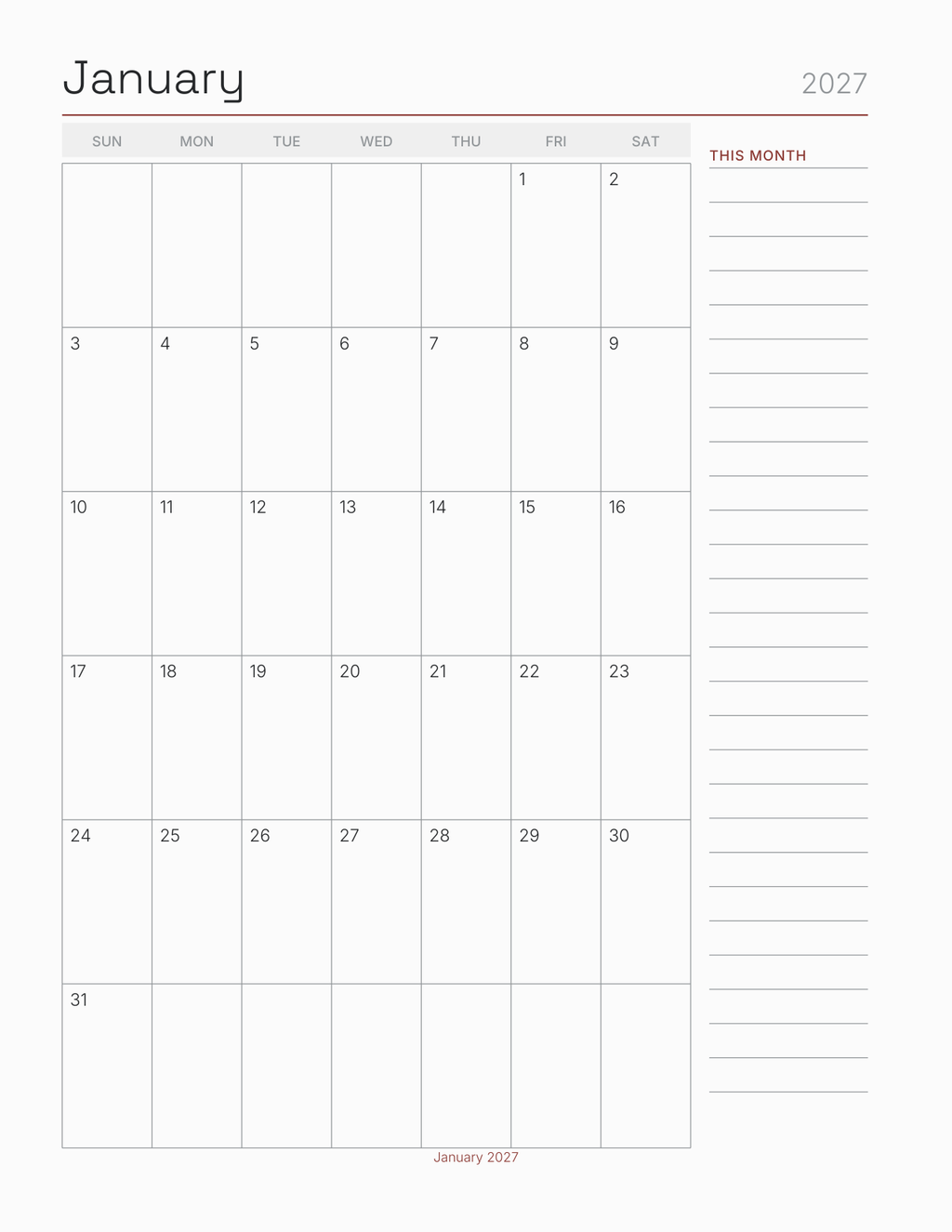 The Strength Training Planner 2027 — sample page 6