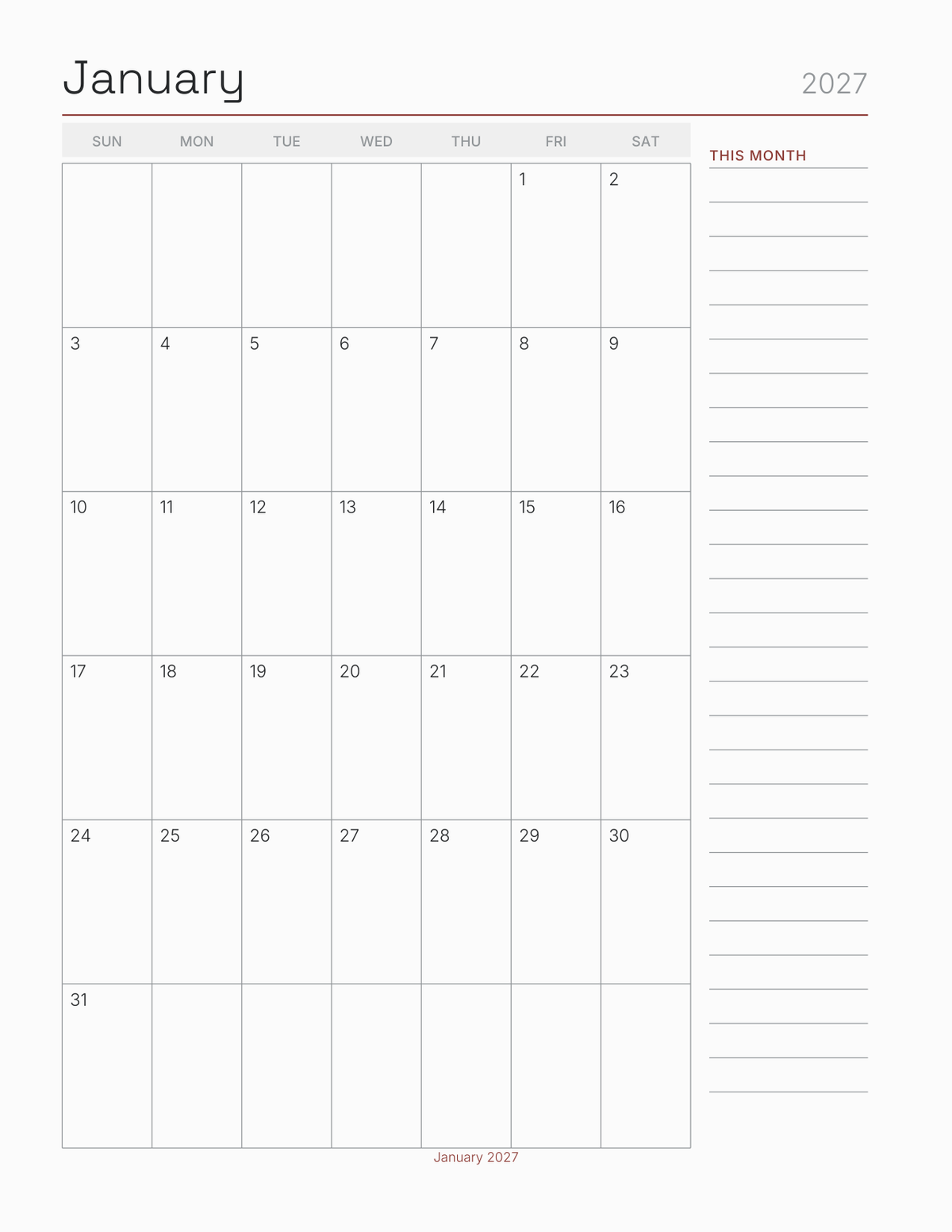 The Strength Training Planner 2027 — sample page 6