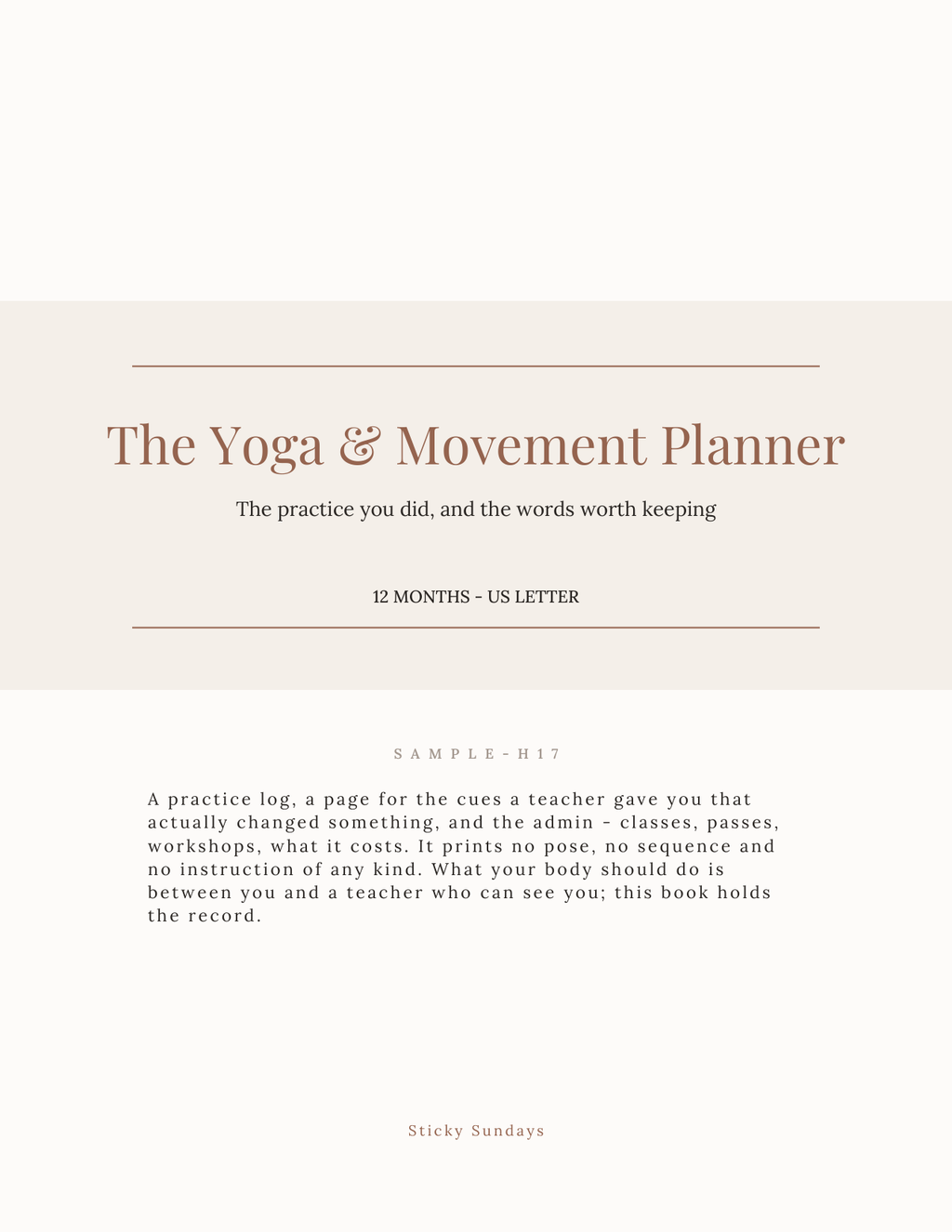The Yoga & Movement Planner 2027 title page