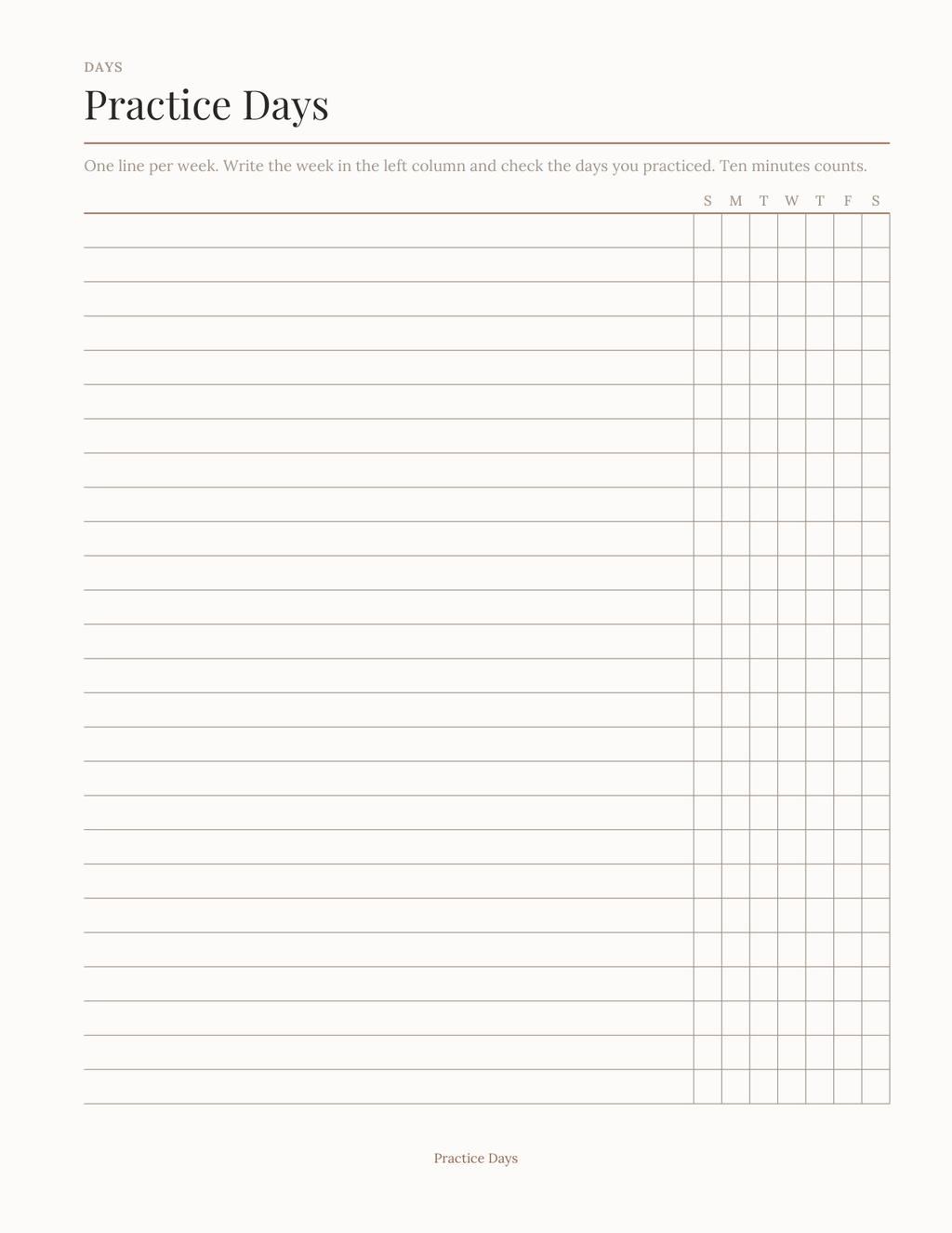 The Yoga & Movement Planner 2027 — sample page 5