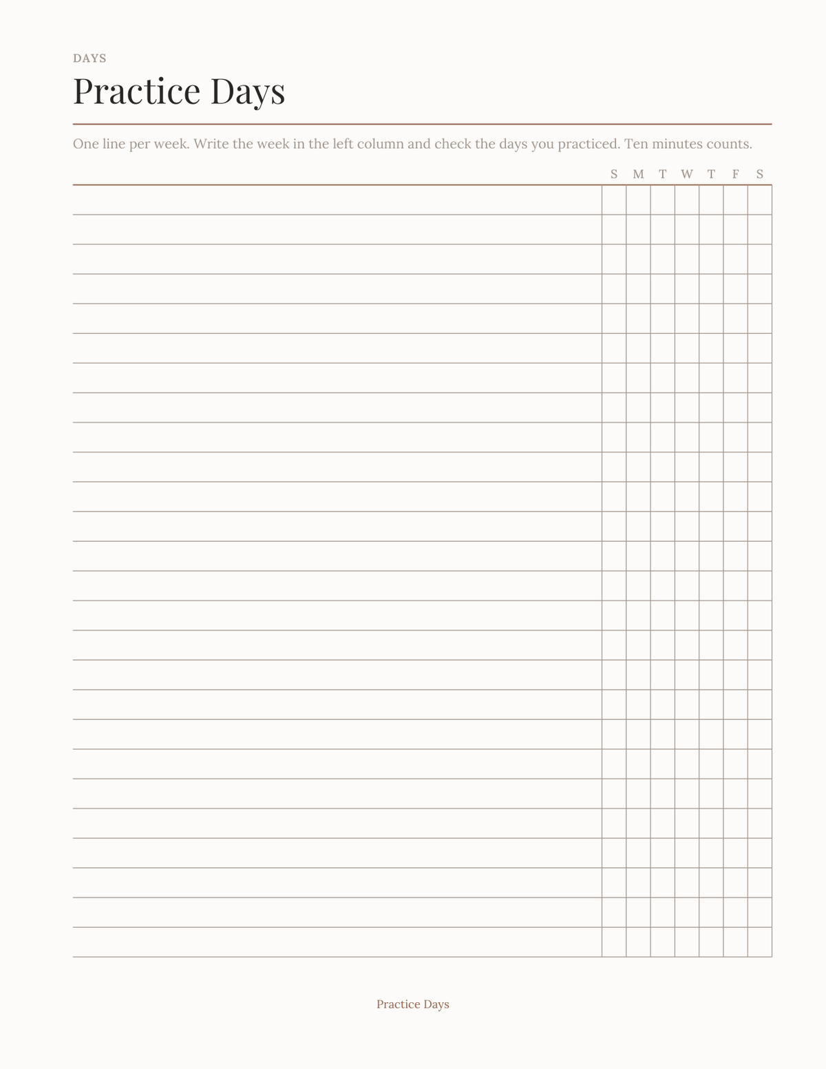 The Yoga & Movement Planner 2027 — sample page 5