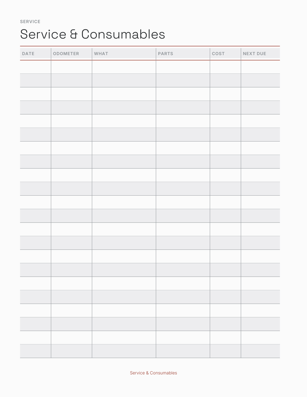 The Motorcycle & Track Day Planner 2027 — sample page 4