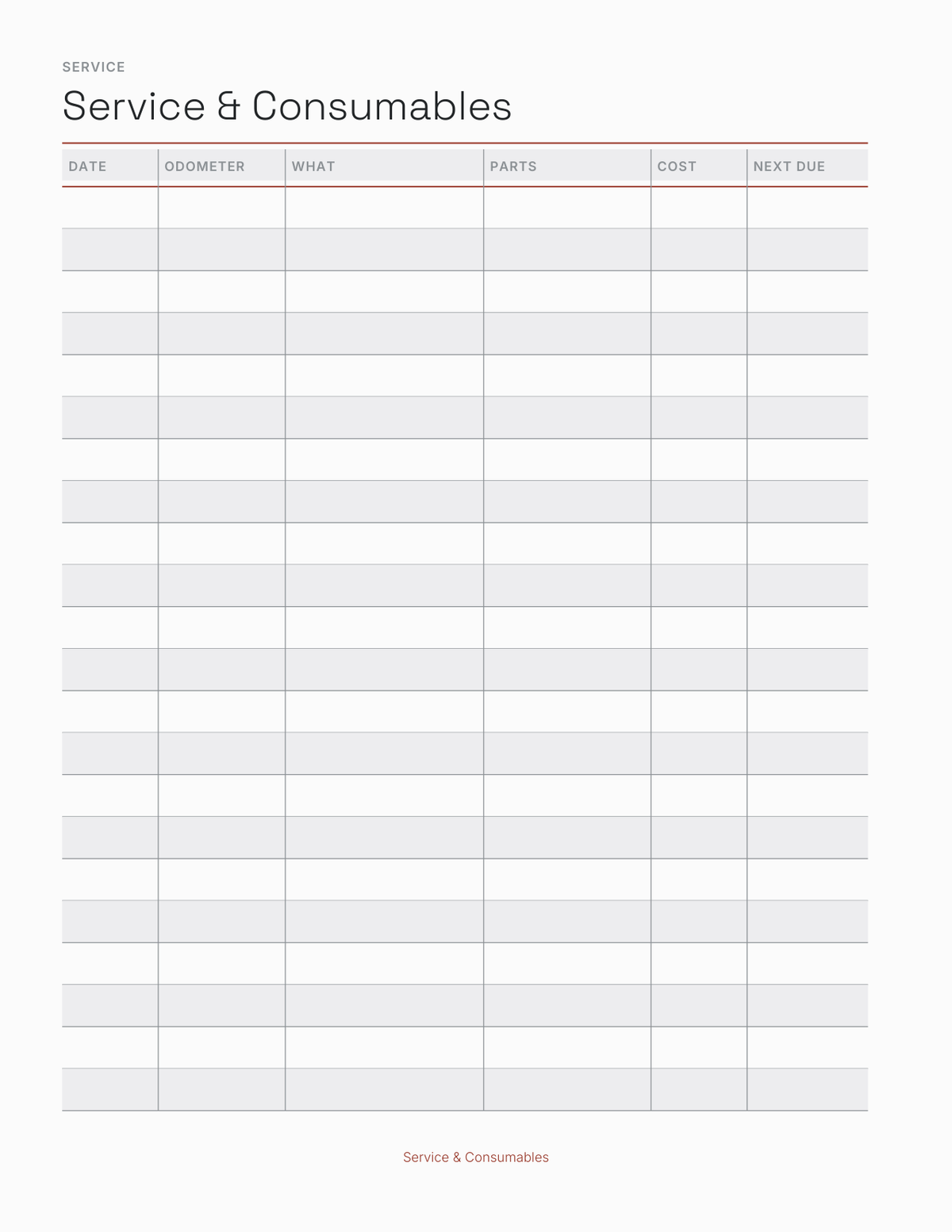 The Motorcycle & Track Day Planner 2027 — sample page 4