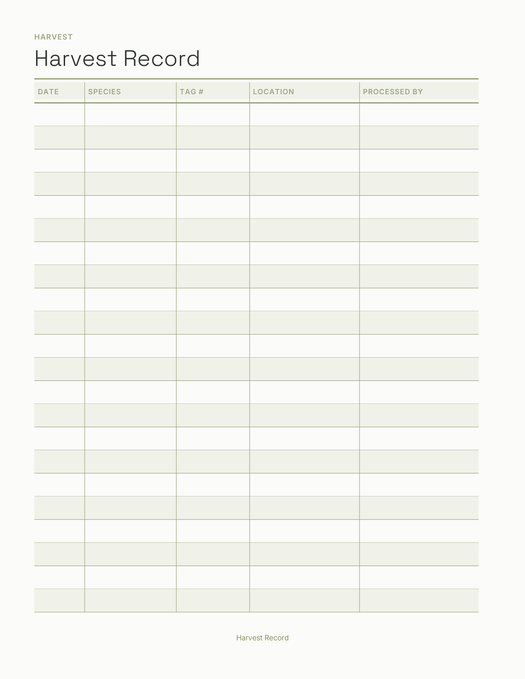 The Hunting Planner 2027 — sample page 4