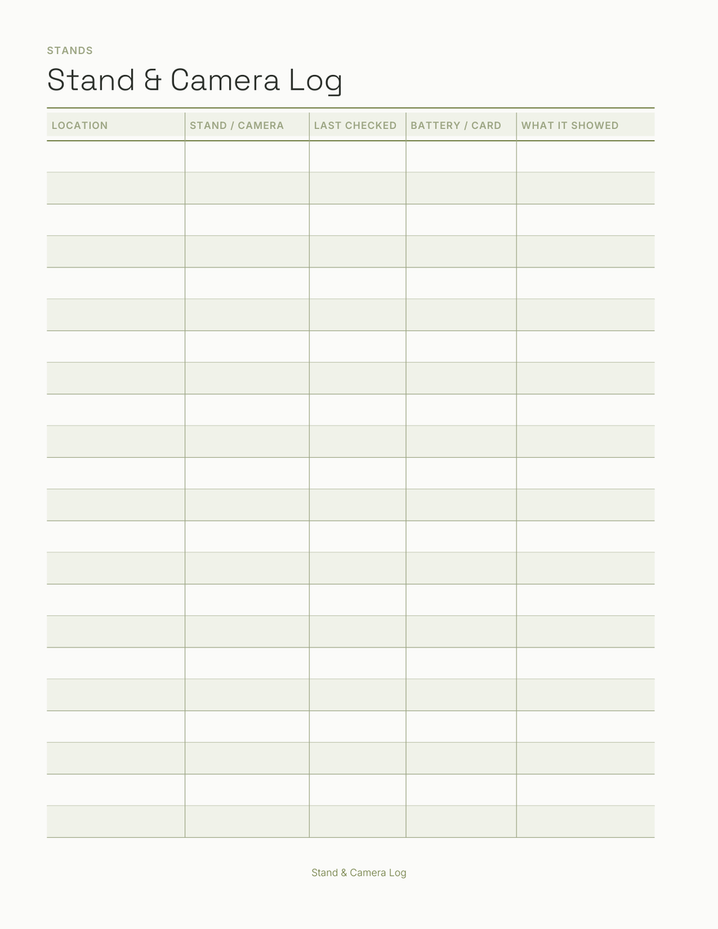 The Hunting Planner 2027 — sample page 8