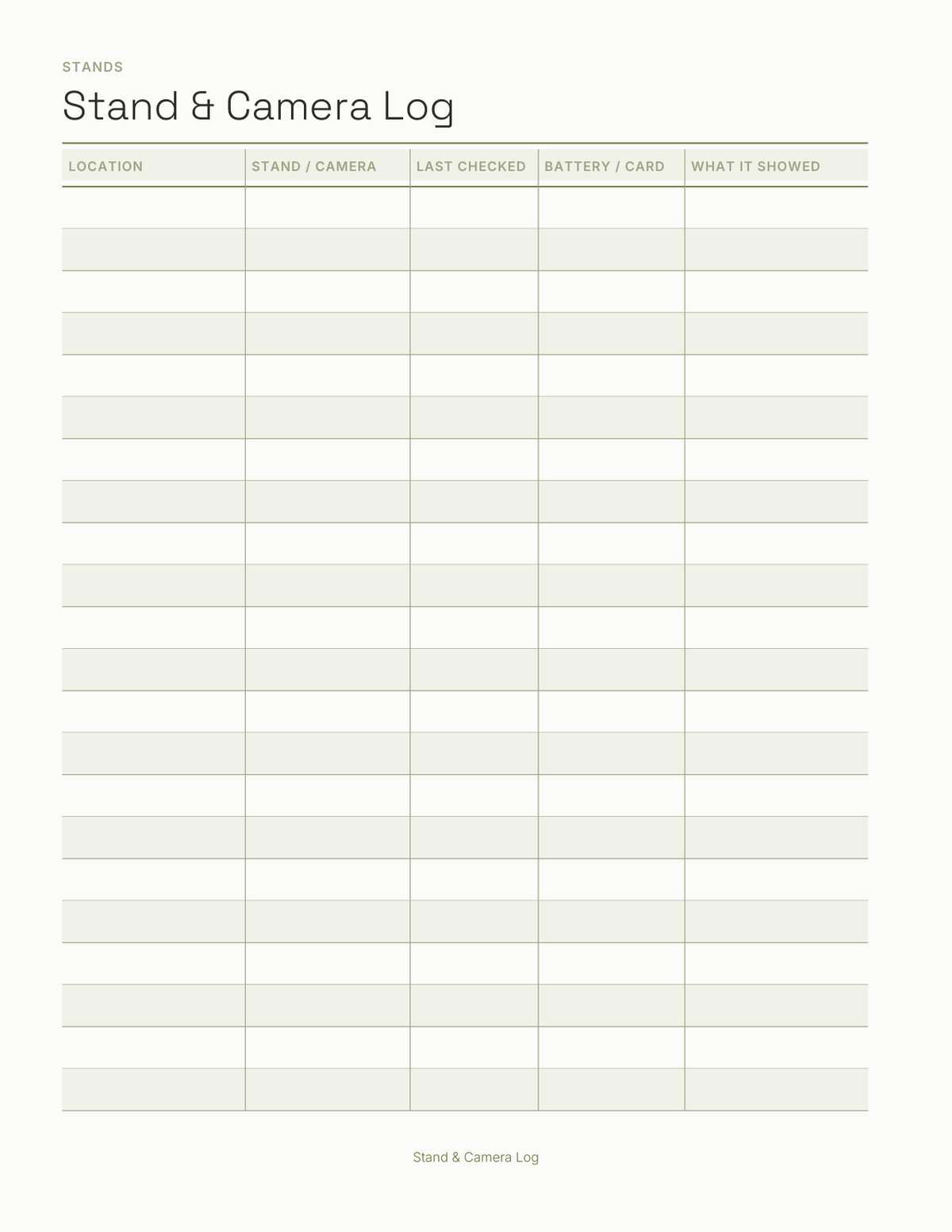 The Hunting Planner 2027 — sample page 8