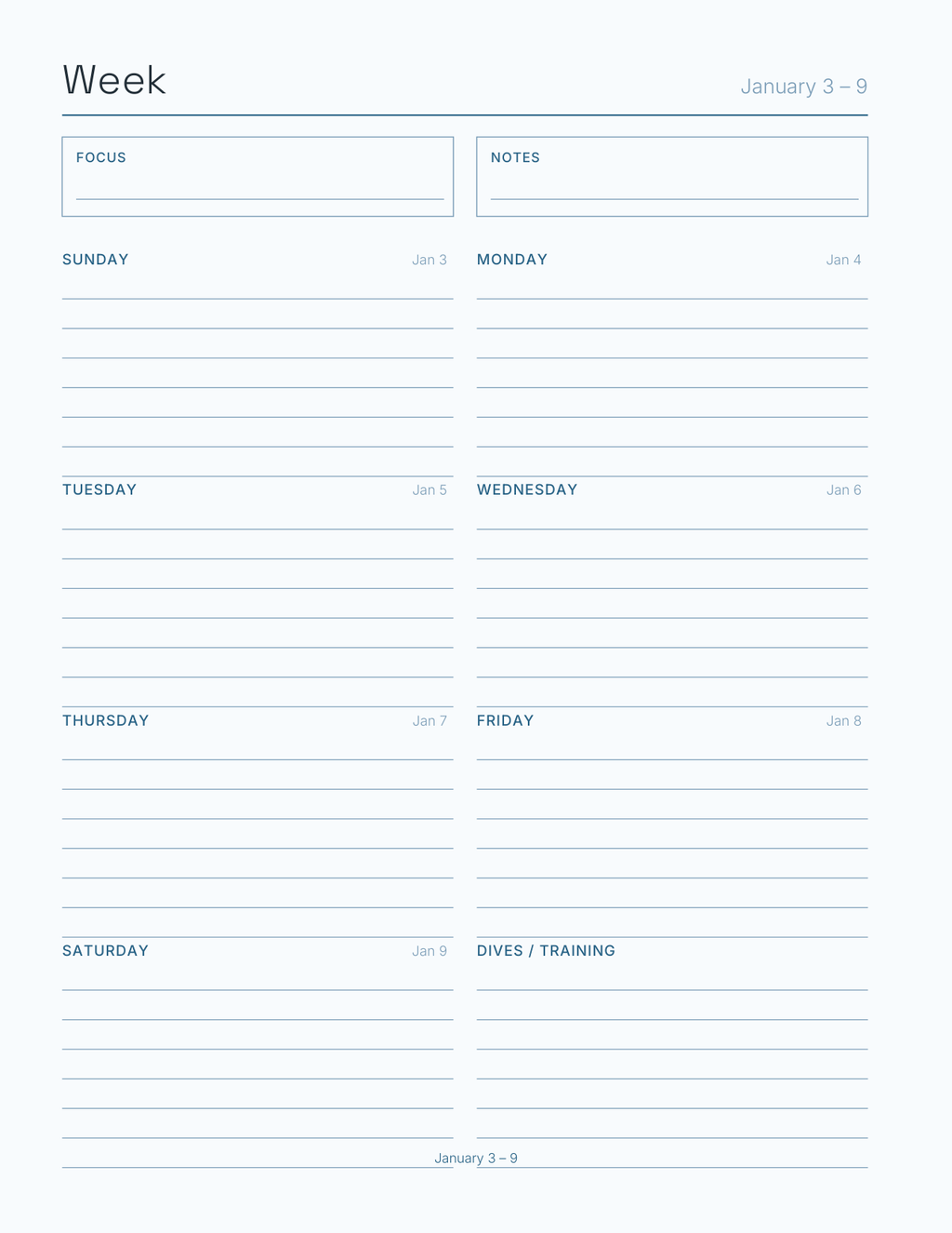 The Scuba Dive Log 2027 — sample page 6