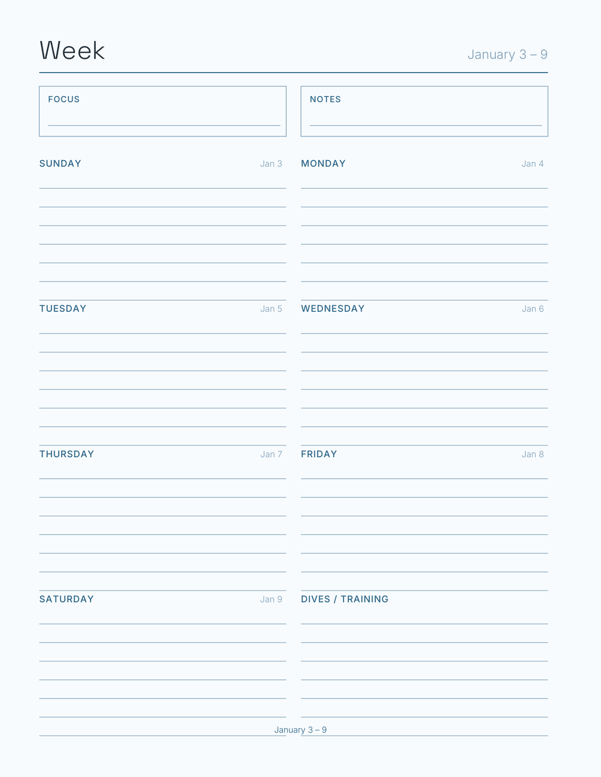 The Scuba Dive Log 2027 — sample page 6