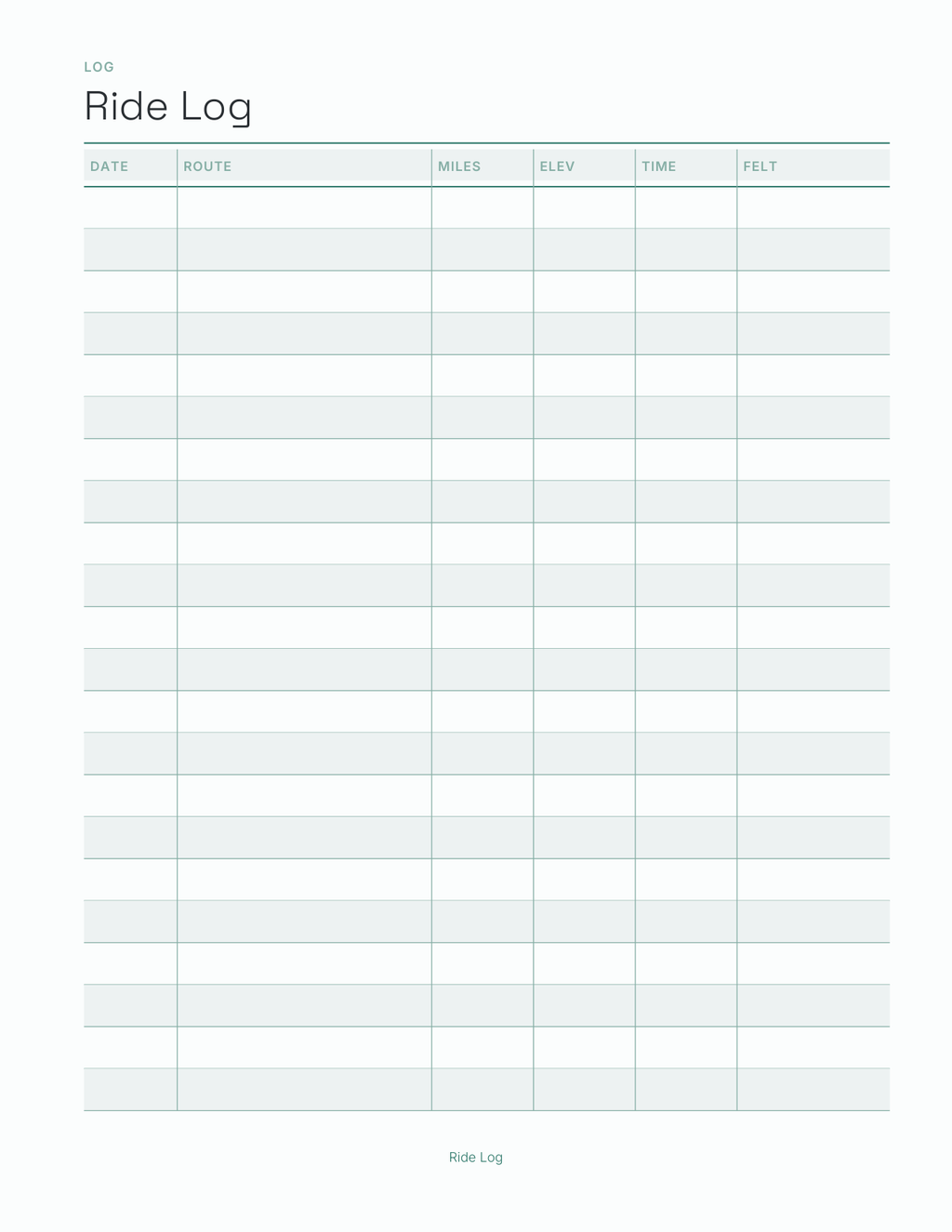 The Cycling & Bikepacking Planner 2027 — sample page 3