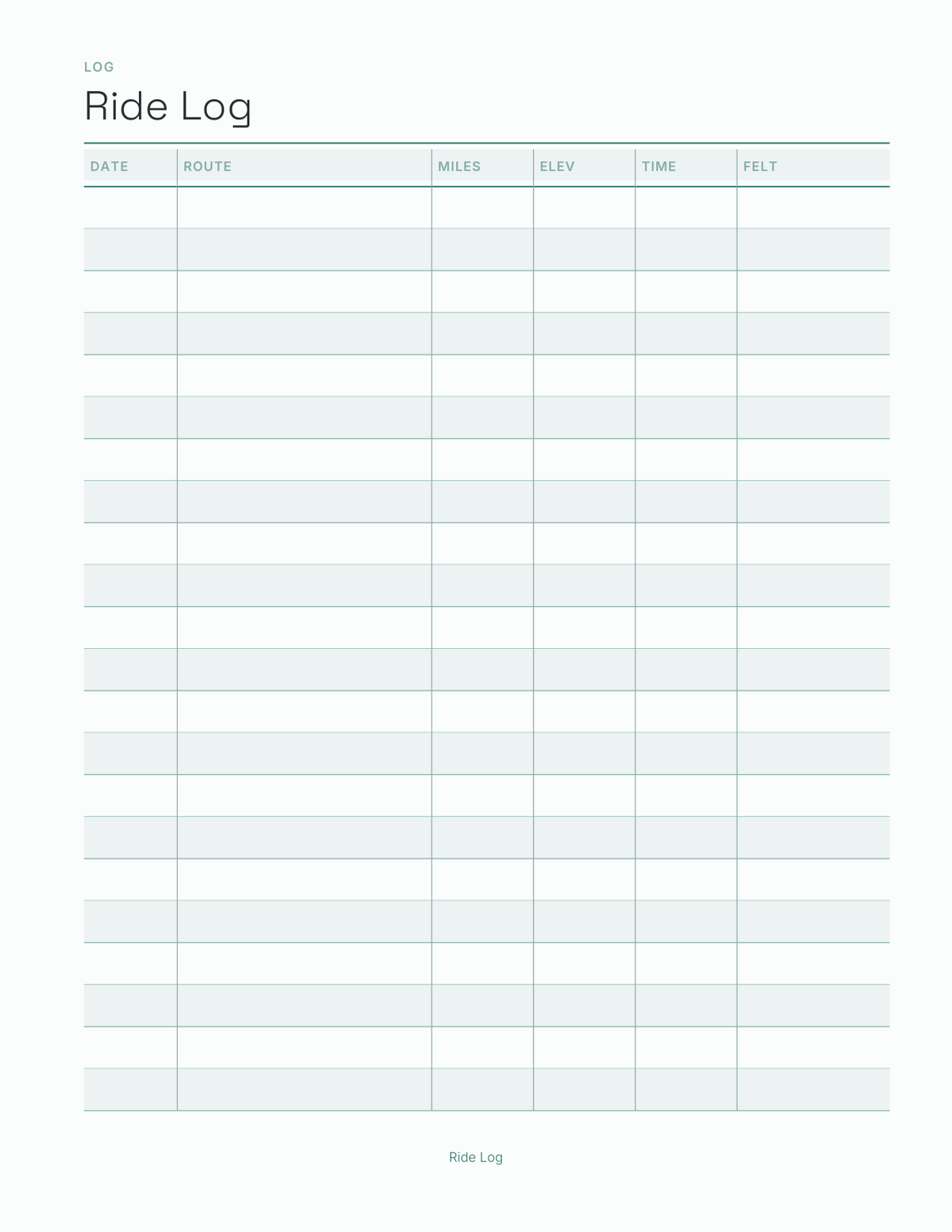 The Cycling & Bikepacking Planner 2027 — sample page 3