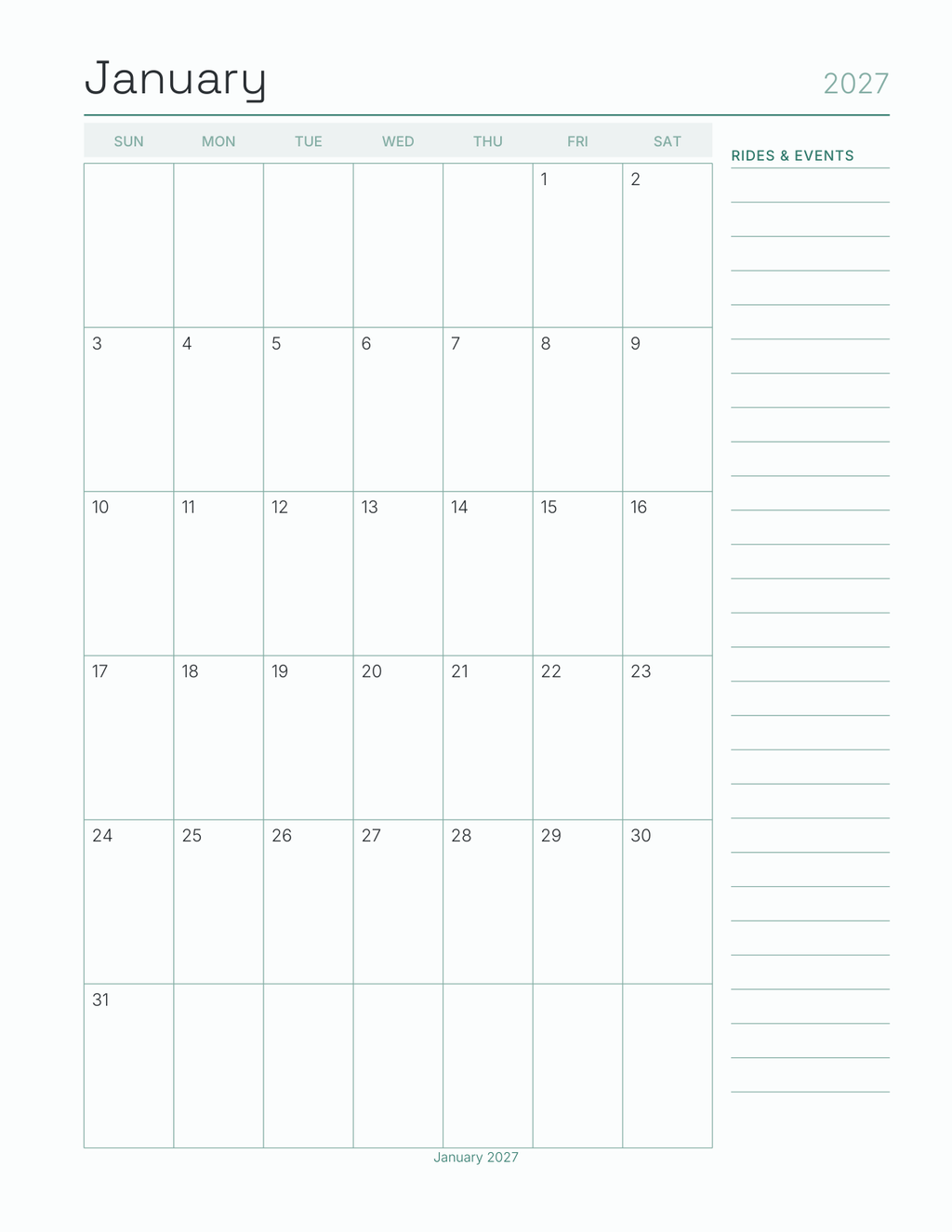 The Cycling & Bikepacking Planner 2027 — sample page 5