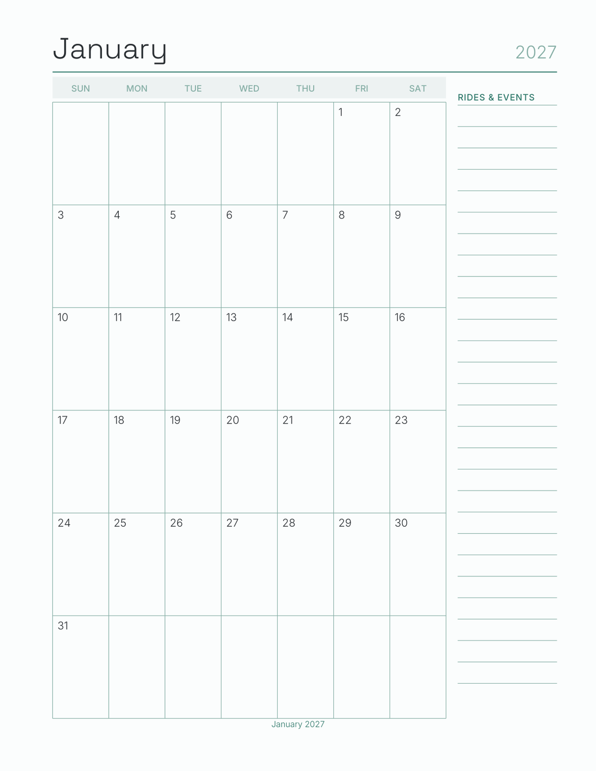 The Cycling & Bikepacking Planner 2027 — sample page 5