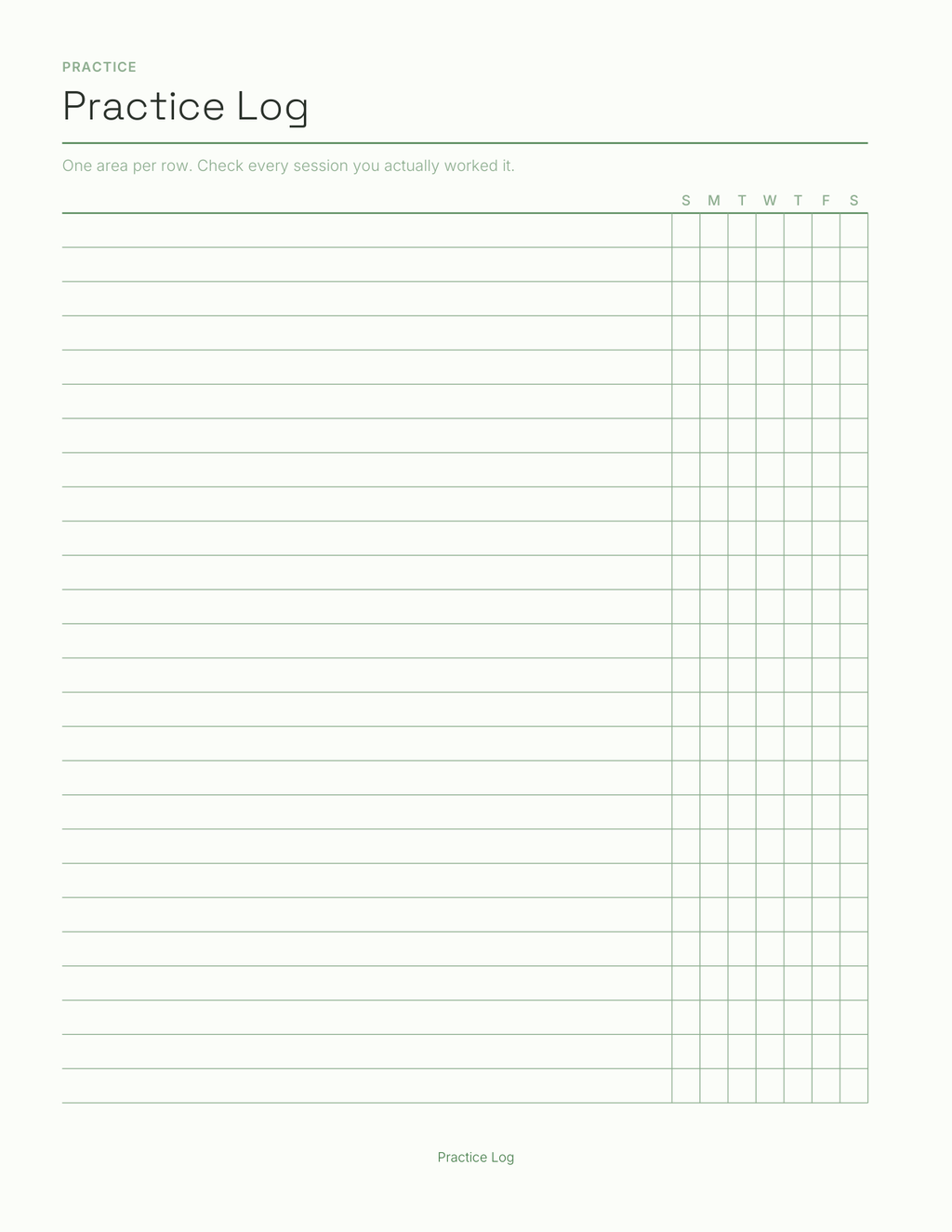 The Golf Planner 2027 — sample page 4