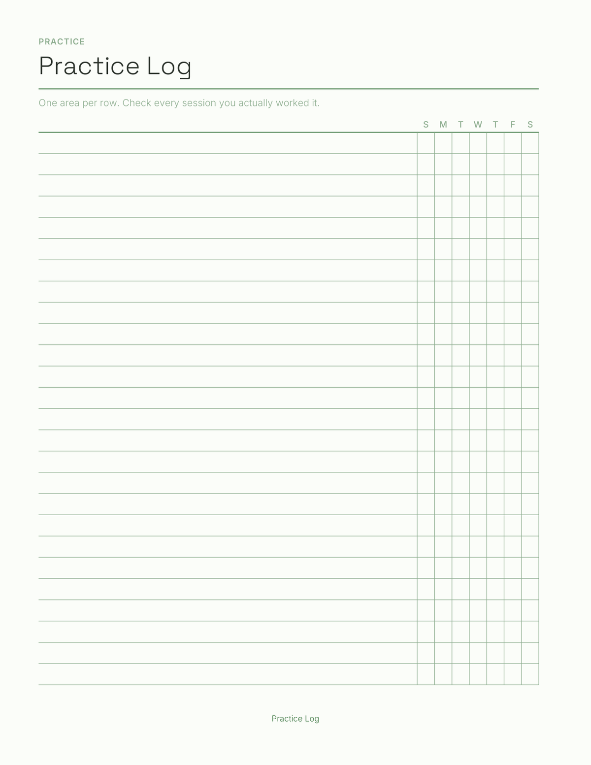 The Golf Planner 2027 — sample page 4