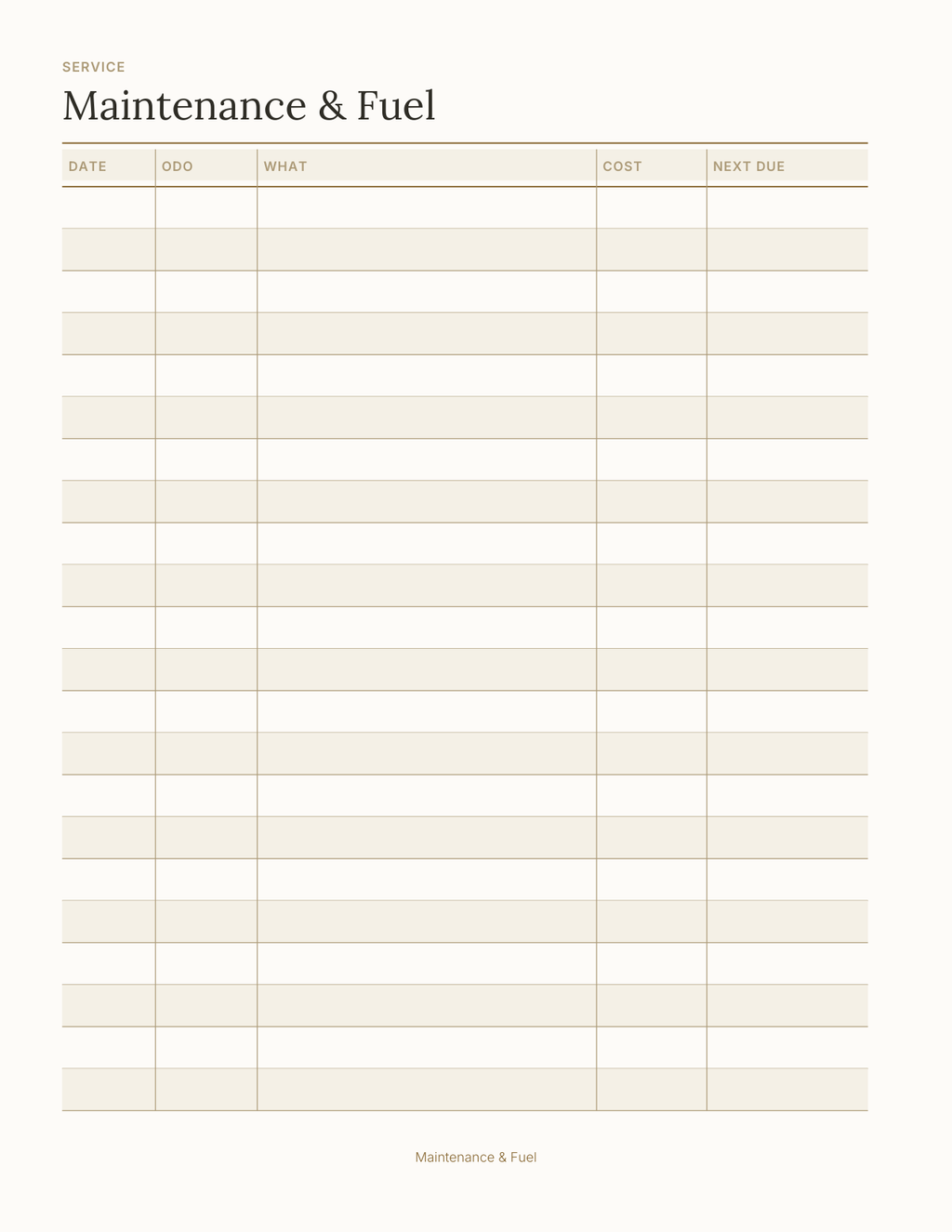 The RV & Van Life Planner 2027 — sample page 4