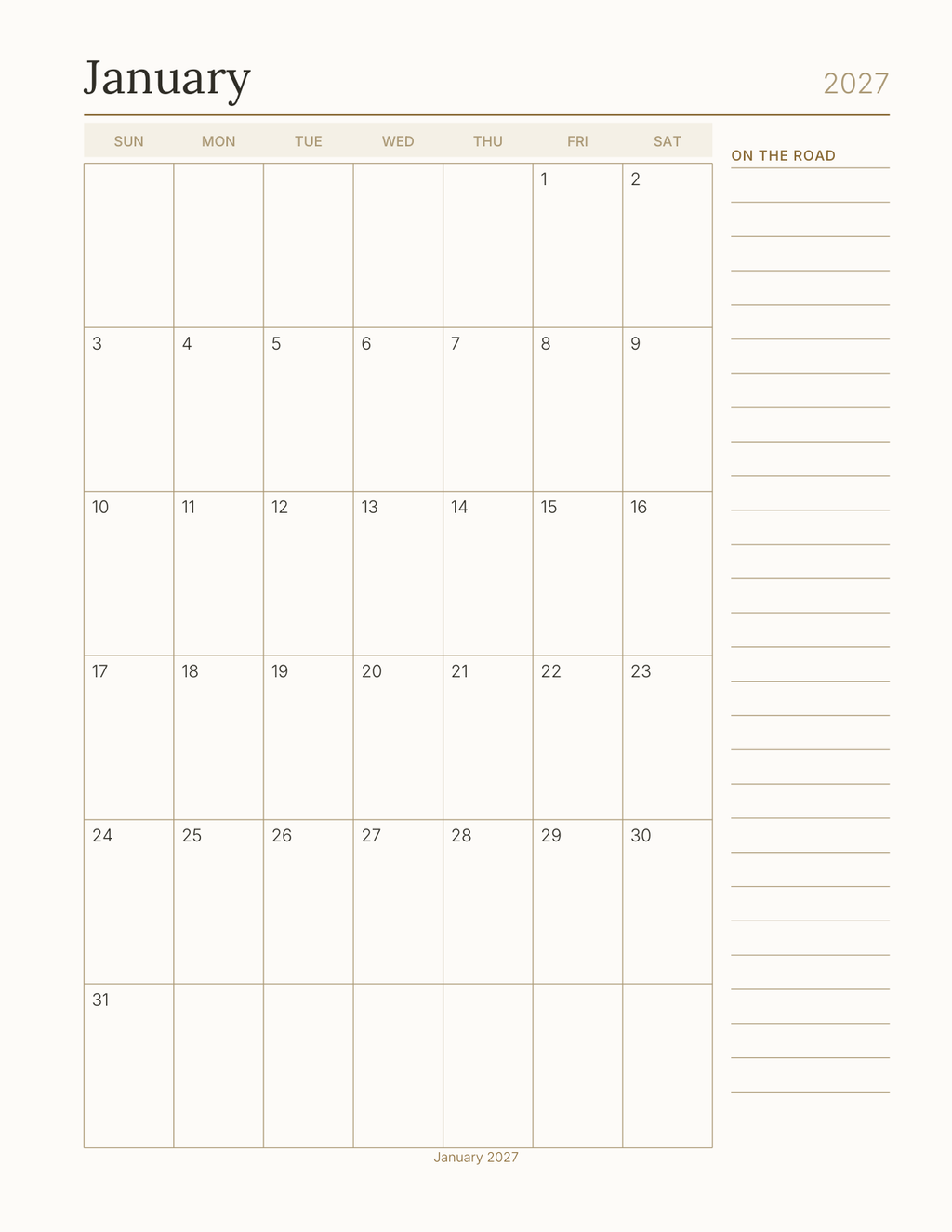 The RV & Van Life Planner 2027 — sample page 5