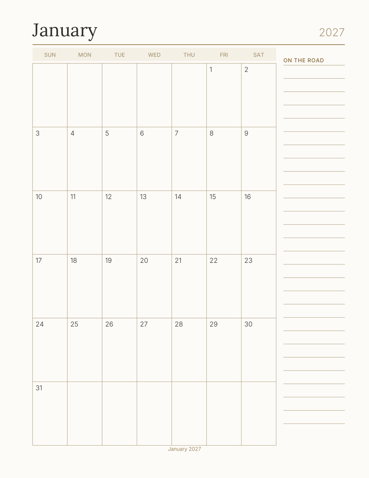 The RV & Van Life Planner 2027 — sample page 5