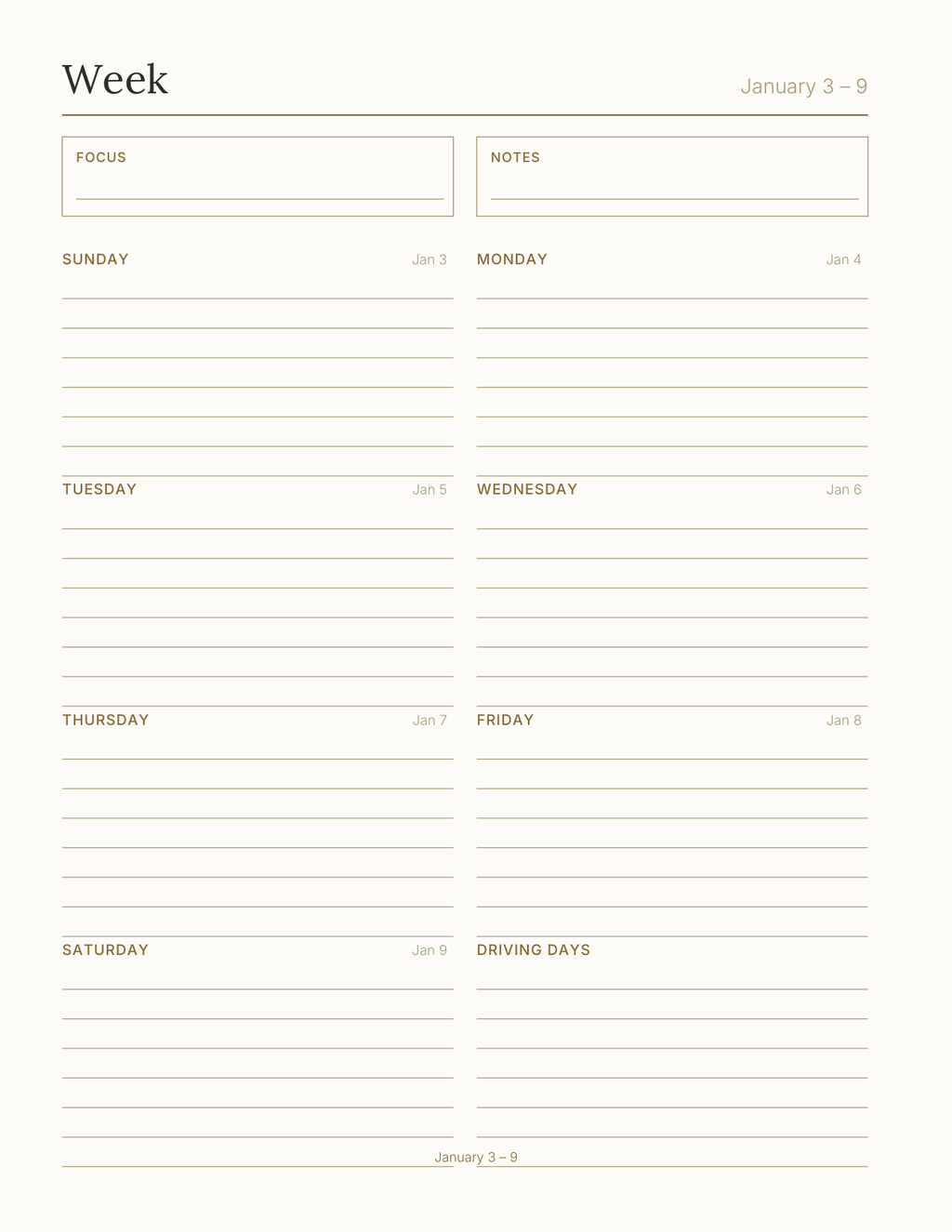 The RV & Van Life Planner 2027 — sample page 6