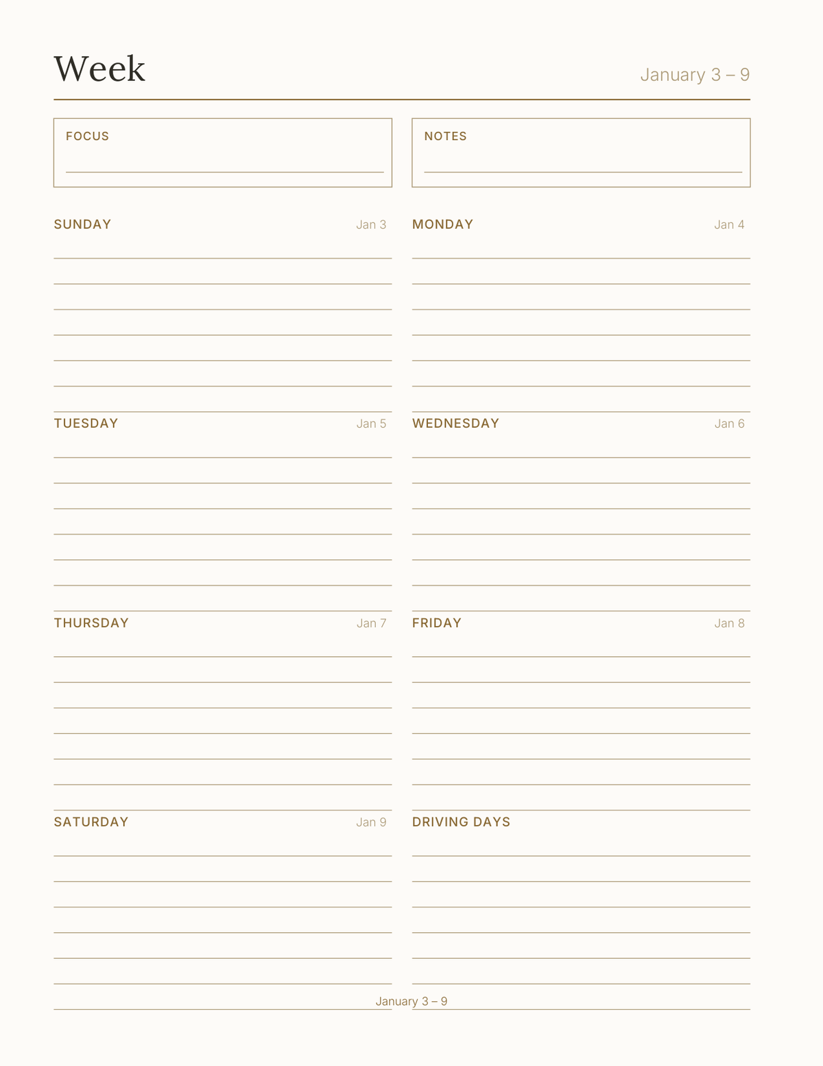 The RV & Van Life Planner 2027 — sample page 6