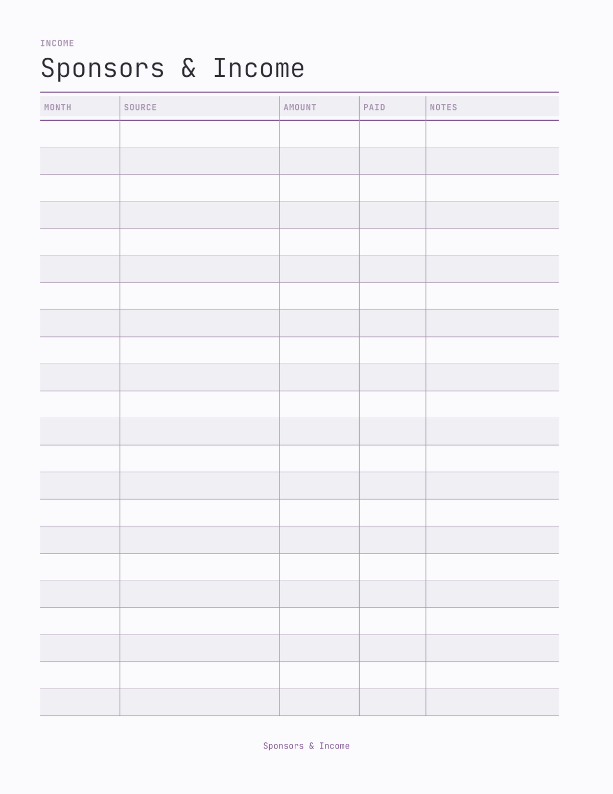 The Podcast & Content Planner 2027 — sample page 8