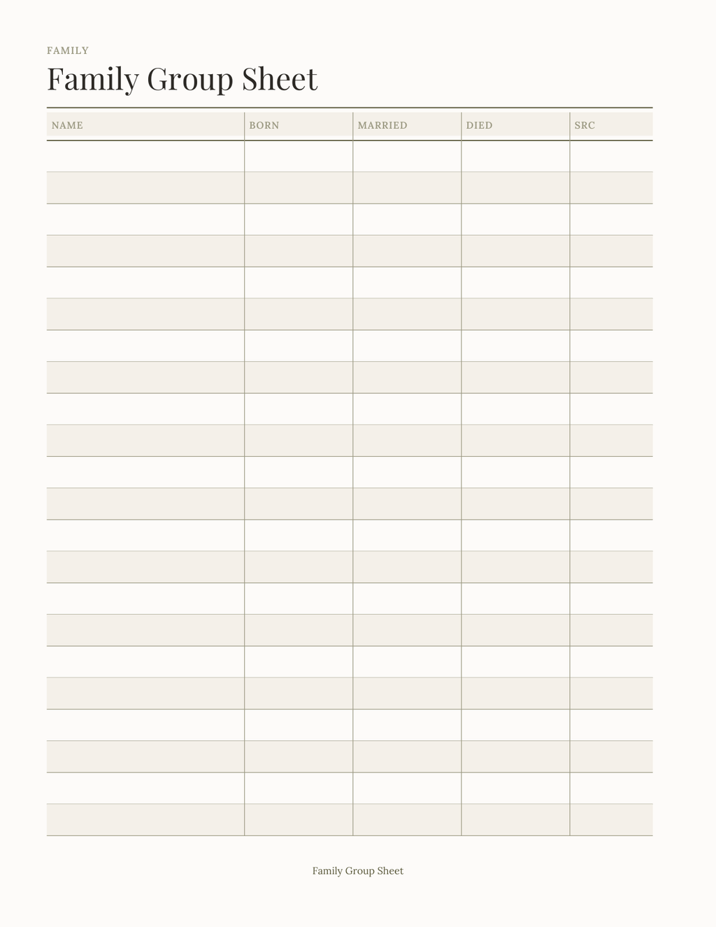 The Genealogy Research Planner 2027 — sample page 4