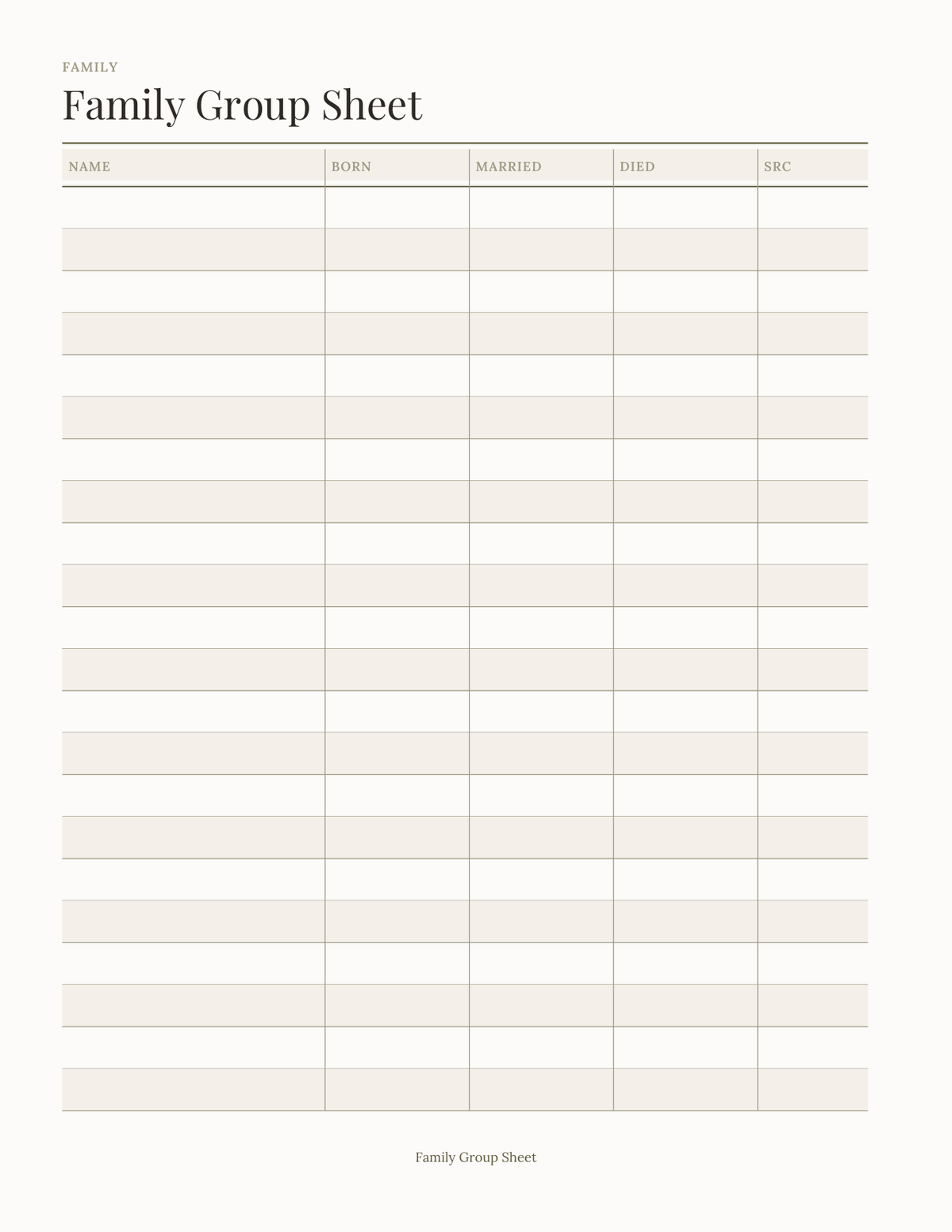 The Genealogy Research Planner 2027 — sample page 4
