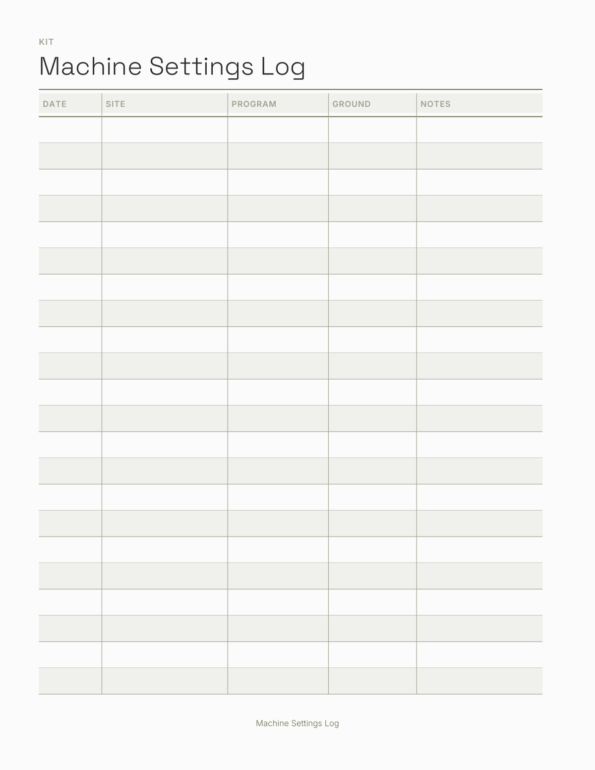 The Detecting & Geocaching Log 2027 — sample page 8