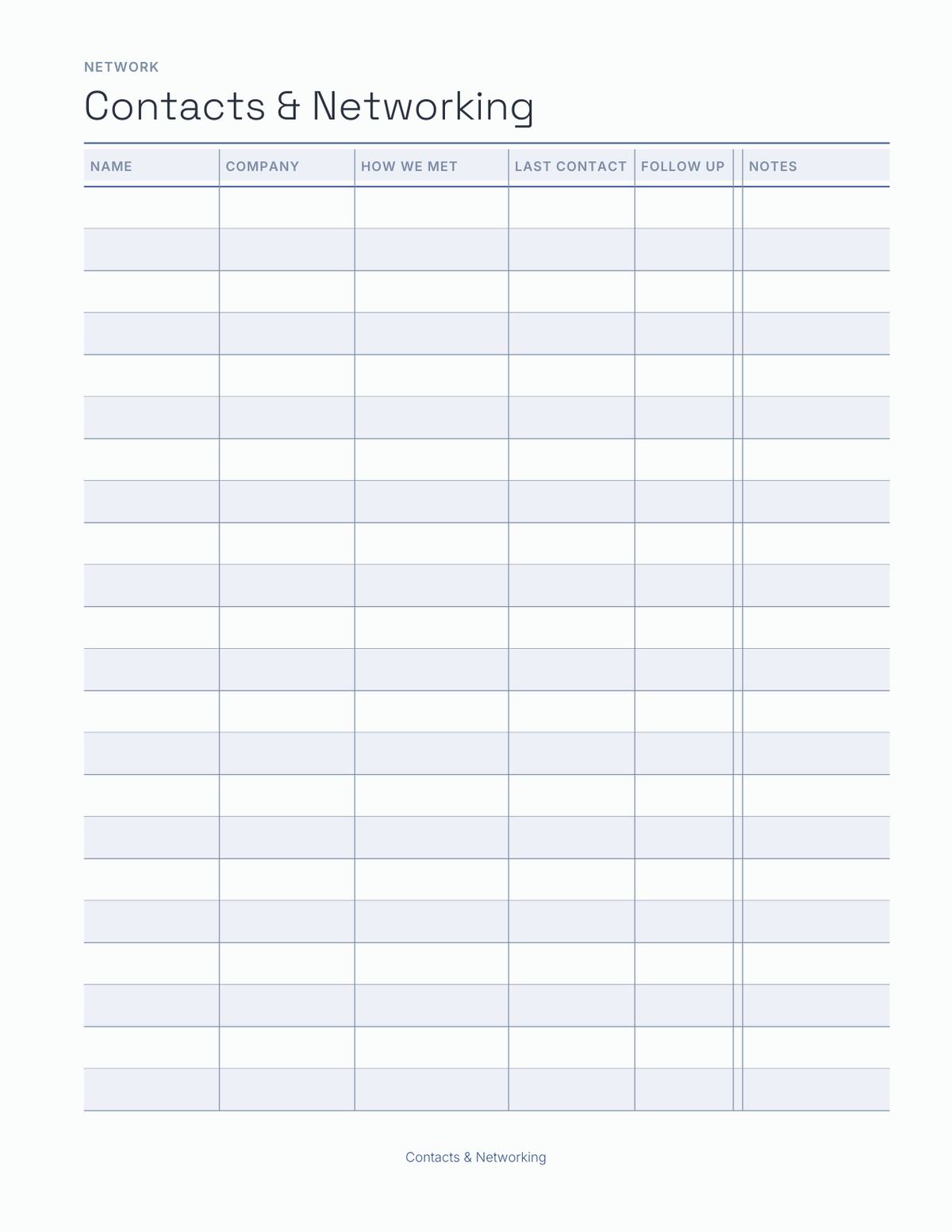 The Job Search Planner 2027 — sample page 3