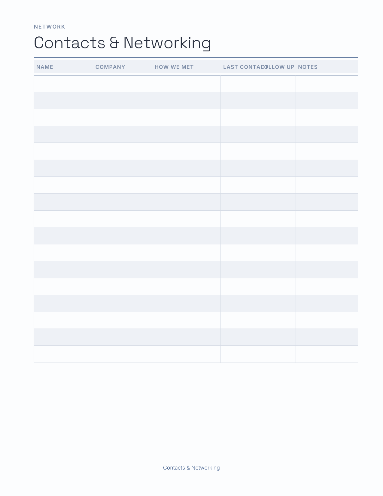 The Job Search Planner 2027 — sample page 3