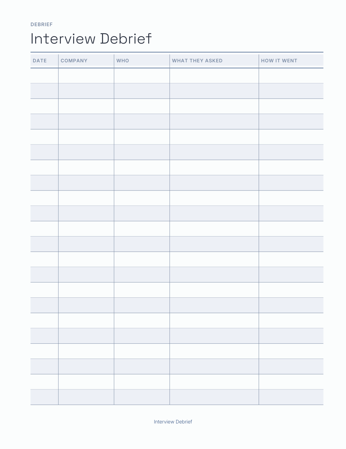 The Job Search Planner 2027 — sample page 5