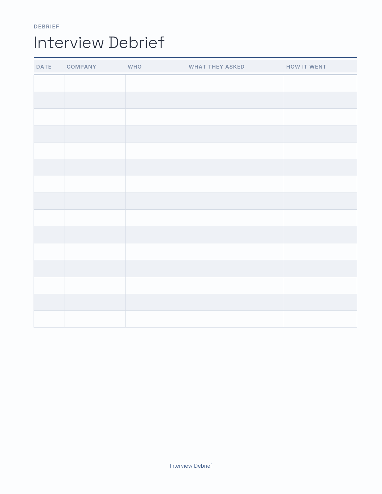 The Job Search Planner 2027 — sample page 5